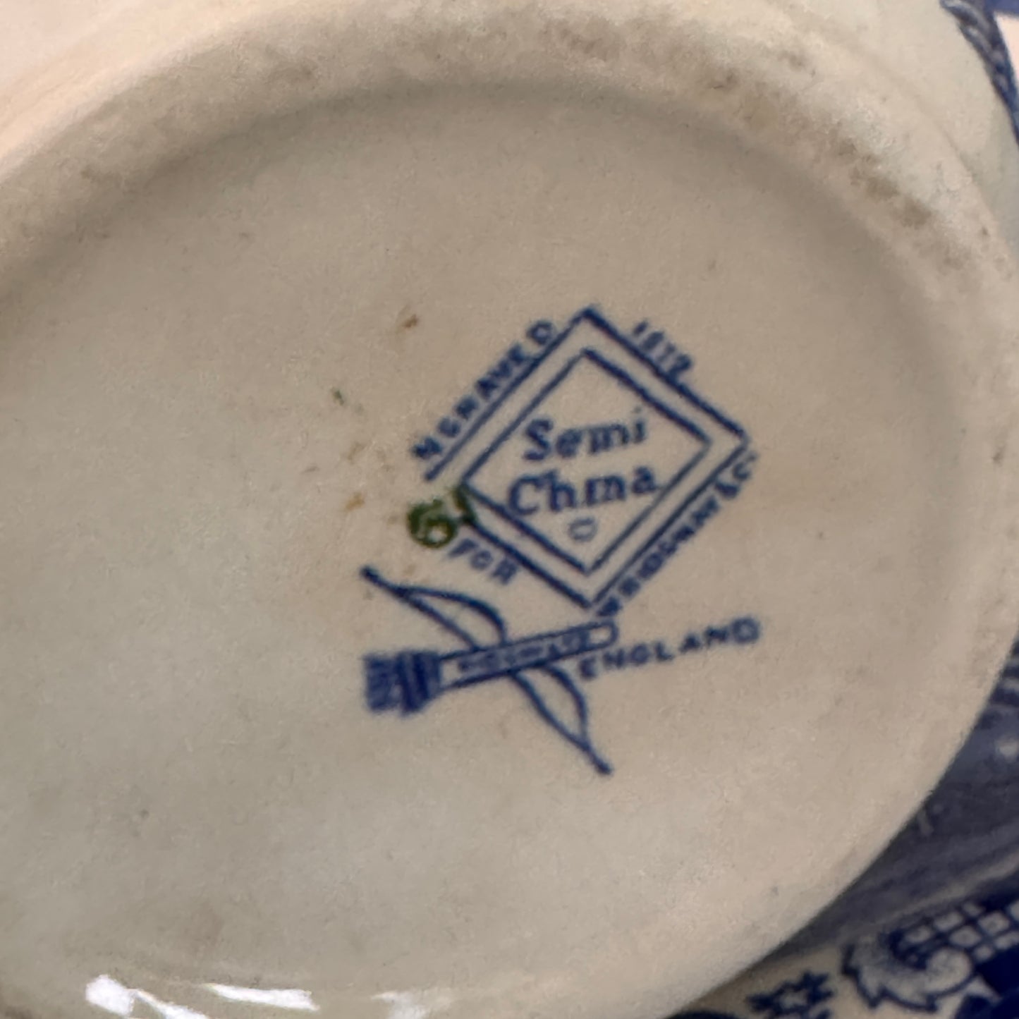 Two Canton Blue Willow Japanese Oval Serving Plates & Ridgways English Creamer