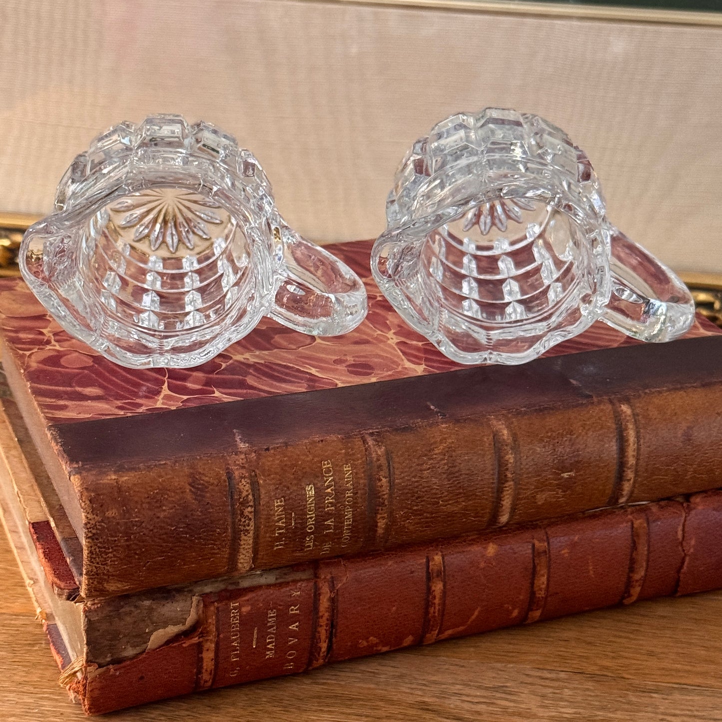 Two Antique George Duncan & Sons Block Individual Creamers