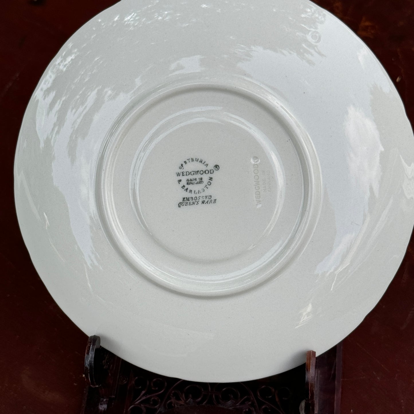 Wedgwood Etruria Barlaston Embossed Queensware Cup & Saucer