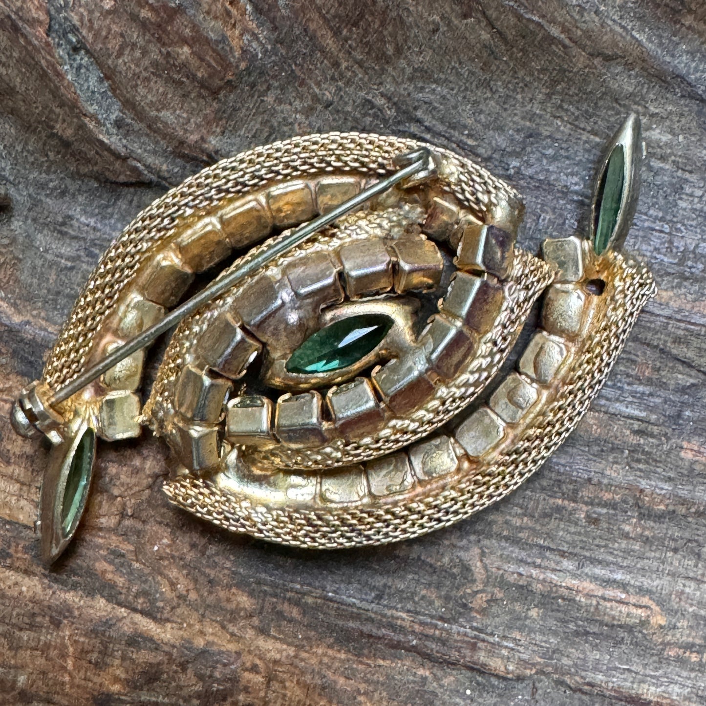 Vintage Eye of Horus Juliana Delizza & Elster Rhinestone Pin