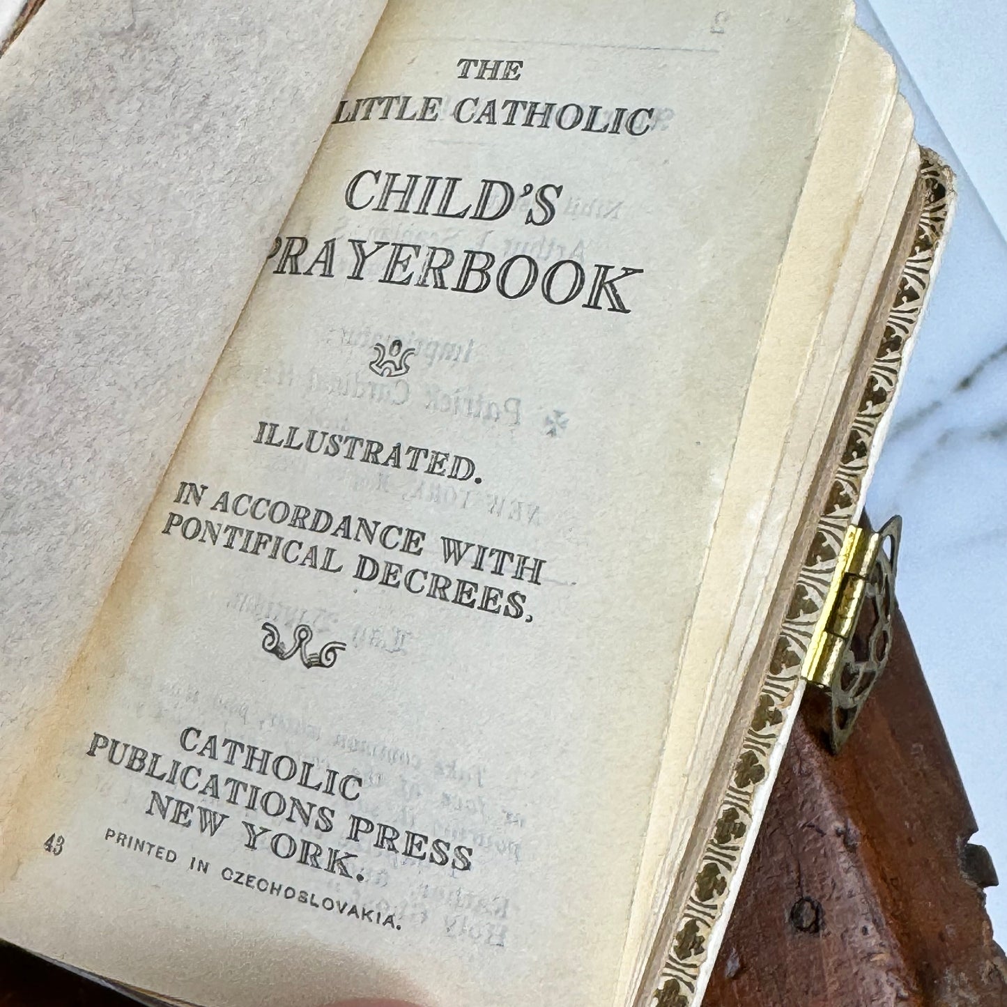 Vintage Miniature Celluloid The Little Child's Prayer Book 1929