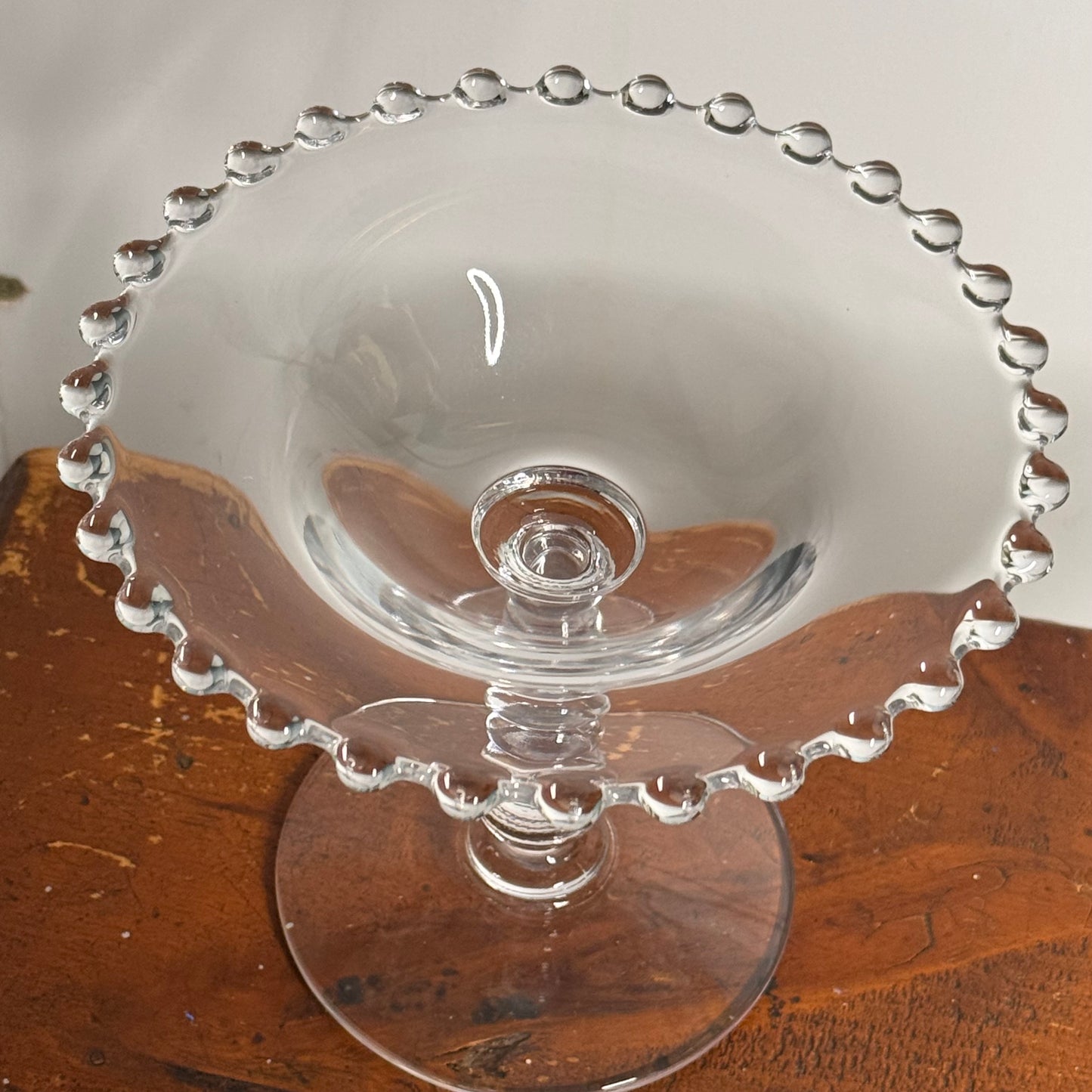 Imperial Glass Round Candlewick Compote