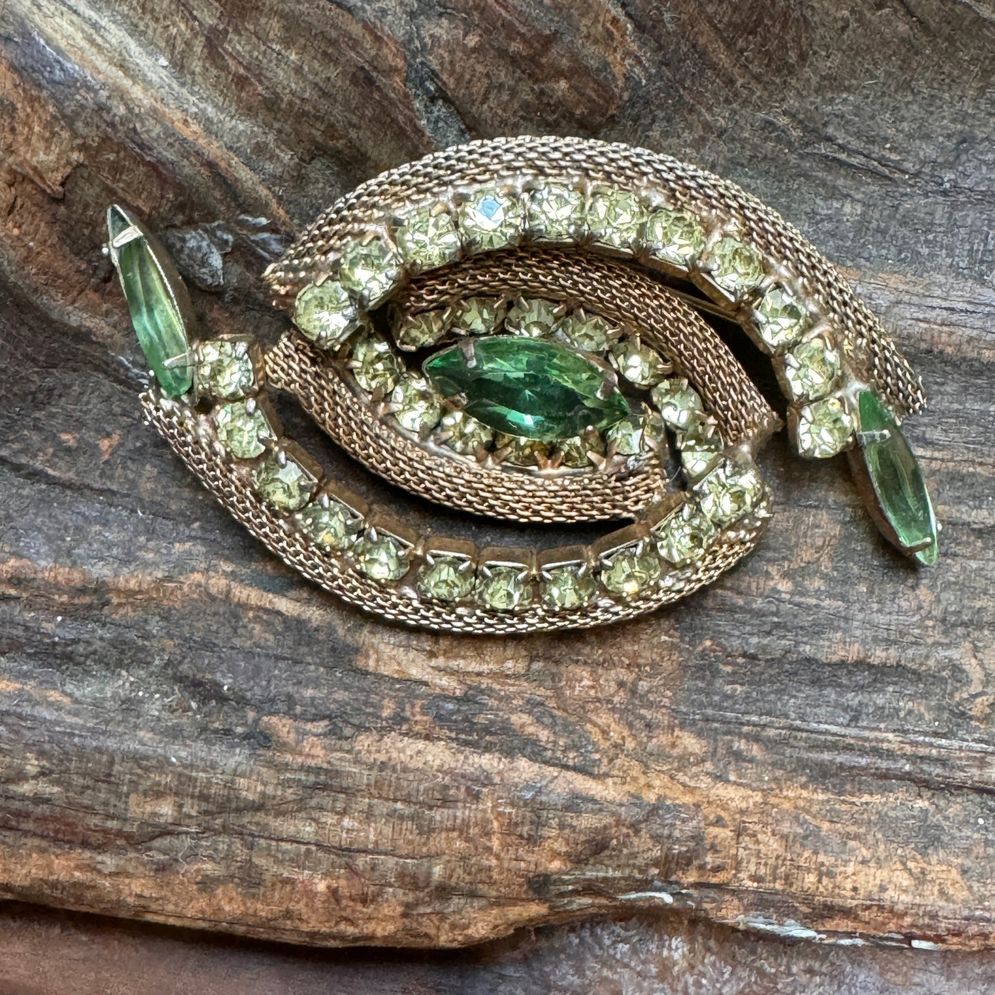 Vintage Eye of Horus Juliana Delizza & Elster Rhinestone Pin