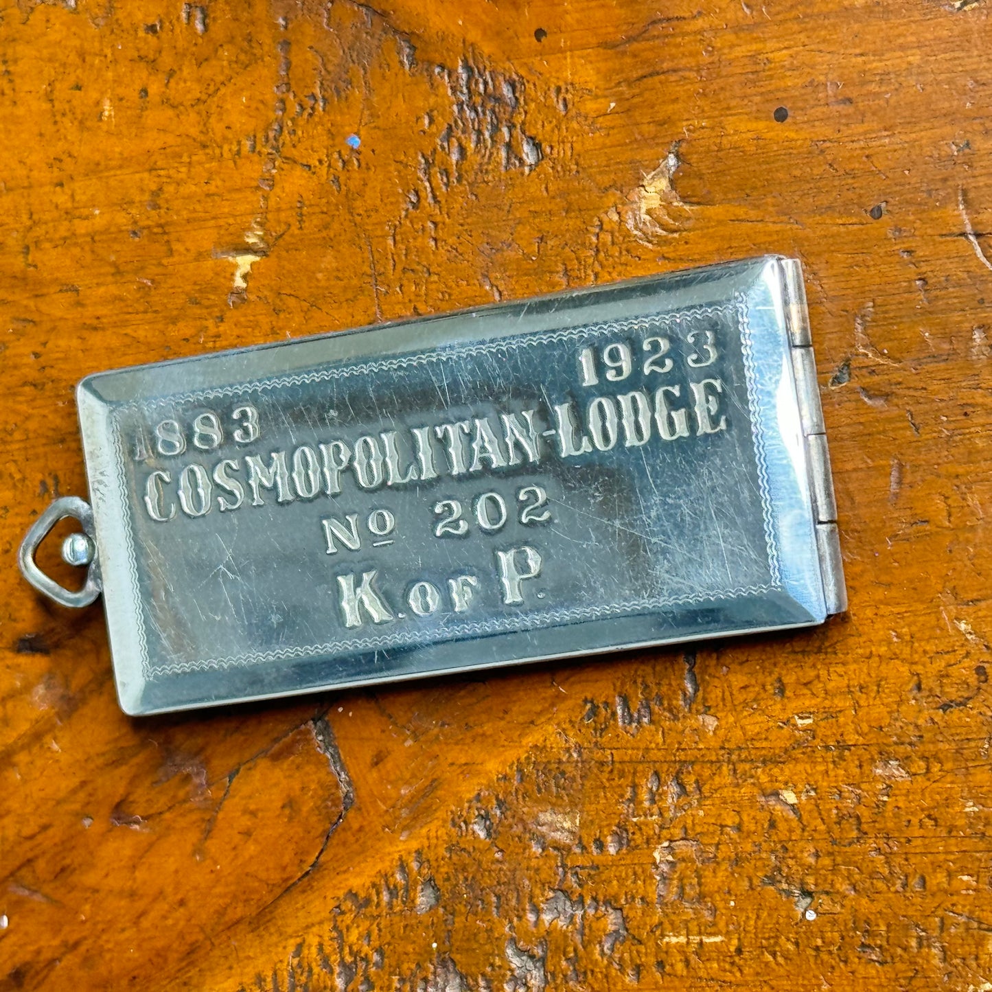 Antique Knights of Pythias Secret Society Sterling Finberg Mfg Co. Card Case