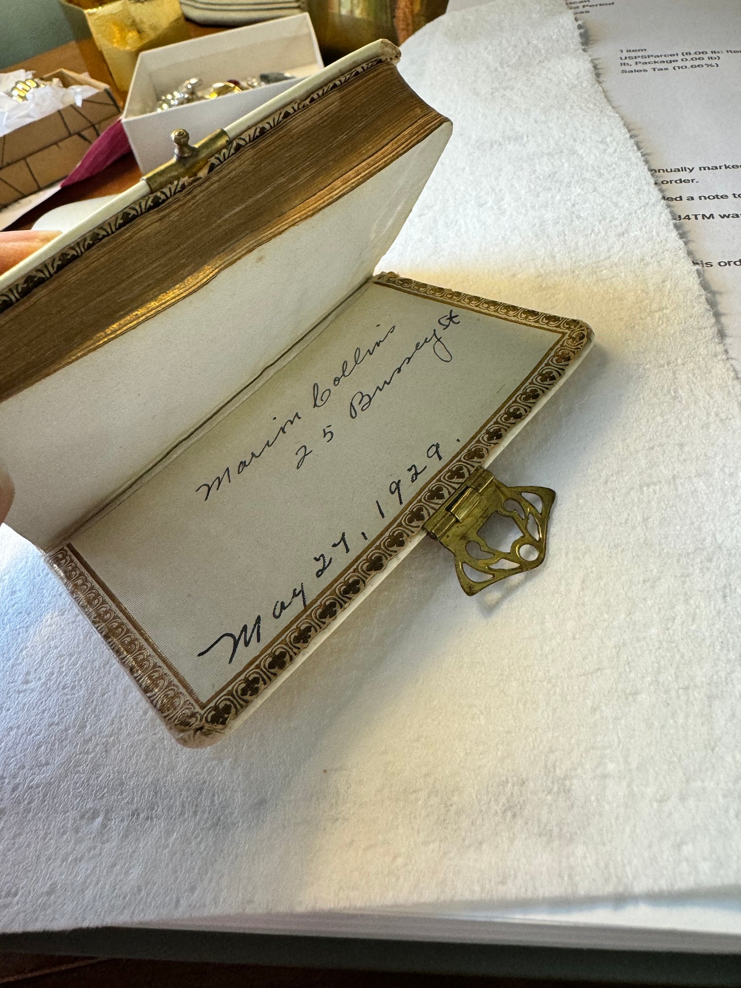 Vintage Miniature Celluloid The Little Child's Prayer Book 1929