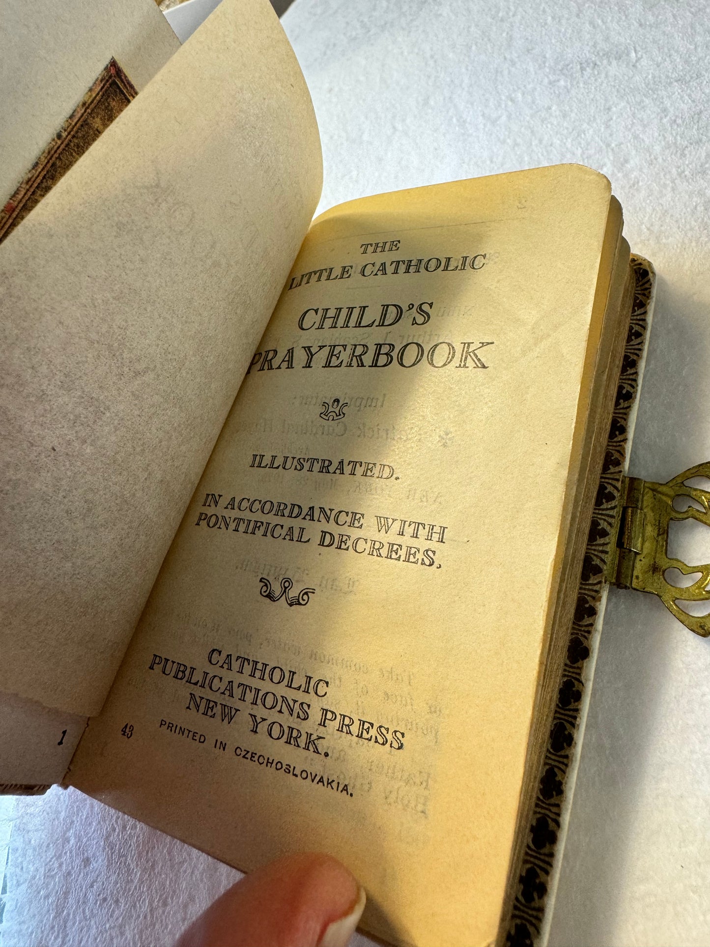 Vintage Miniature Celluloid The Little Child's Prayer Book 1929