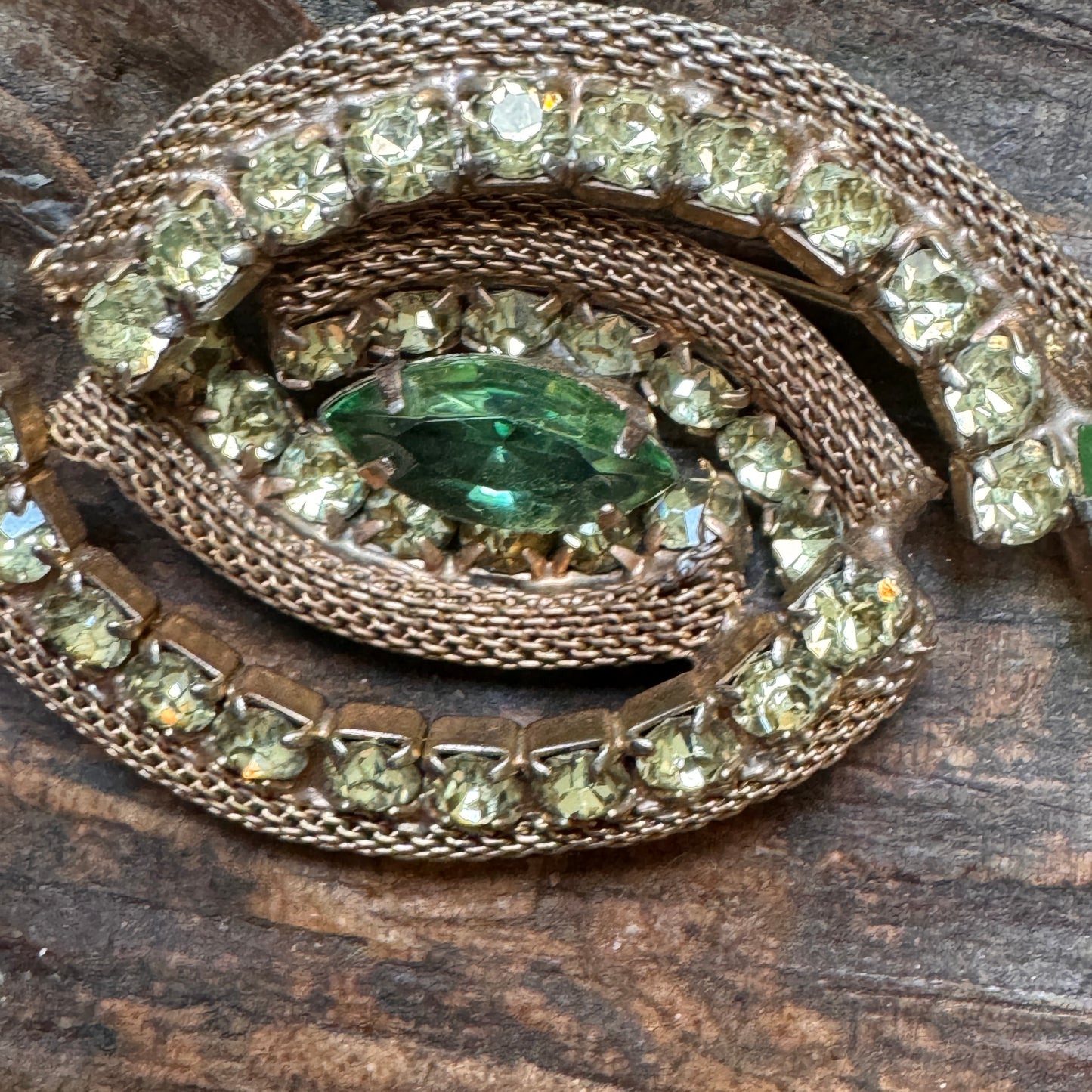 Vintage Eye of Horus Juliana Delizza & Elster Rhinestone Pin