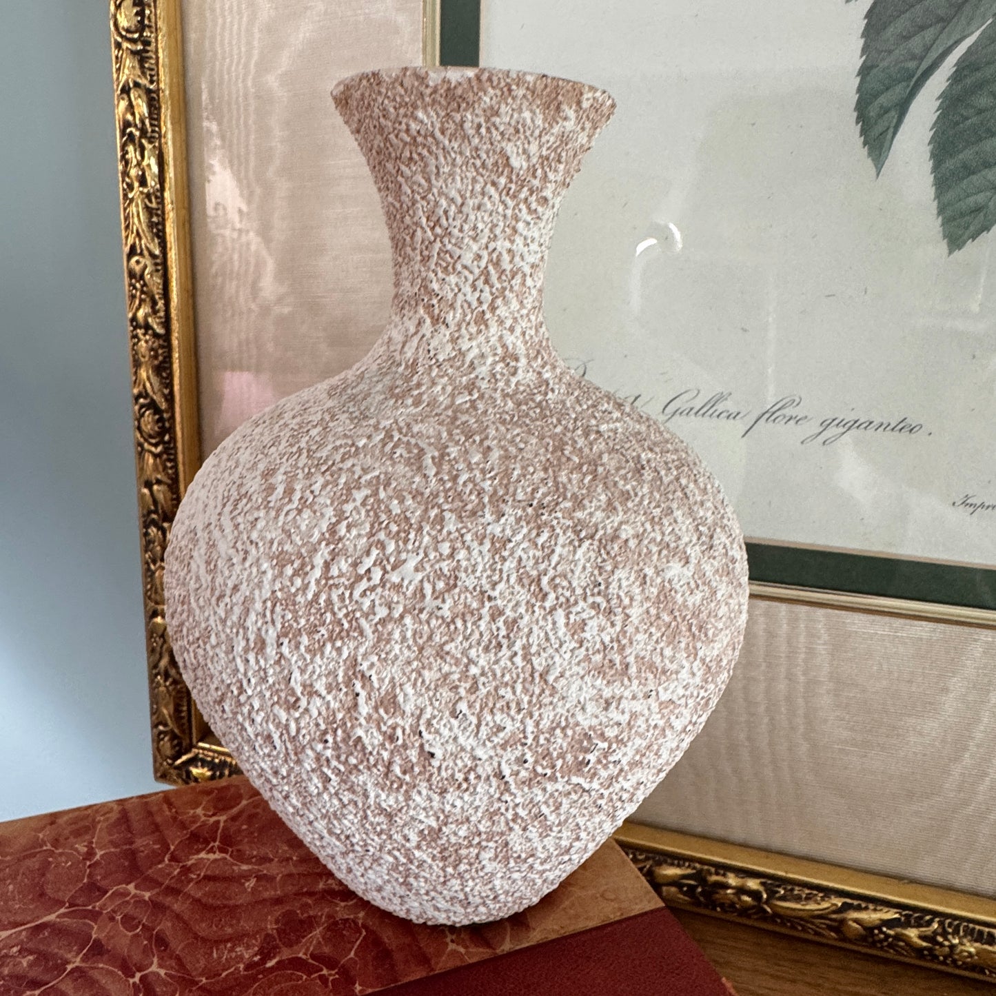 Mid Century Modern Haeger Pottery Textured Soft White Vase
