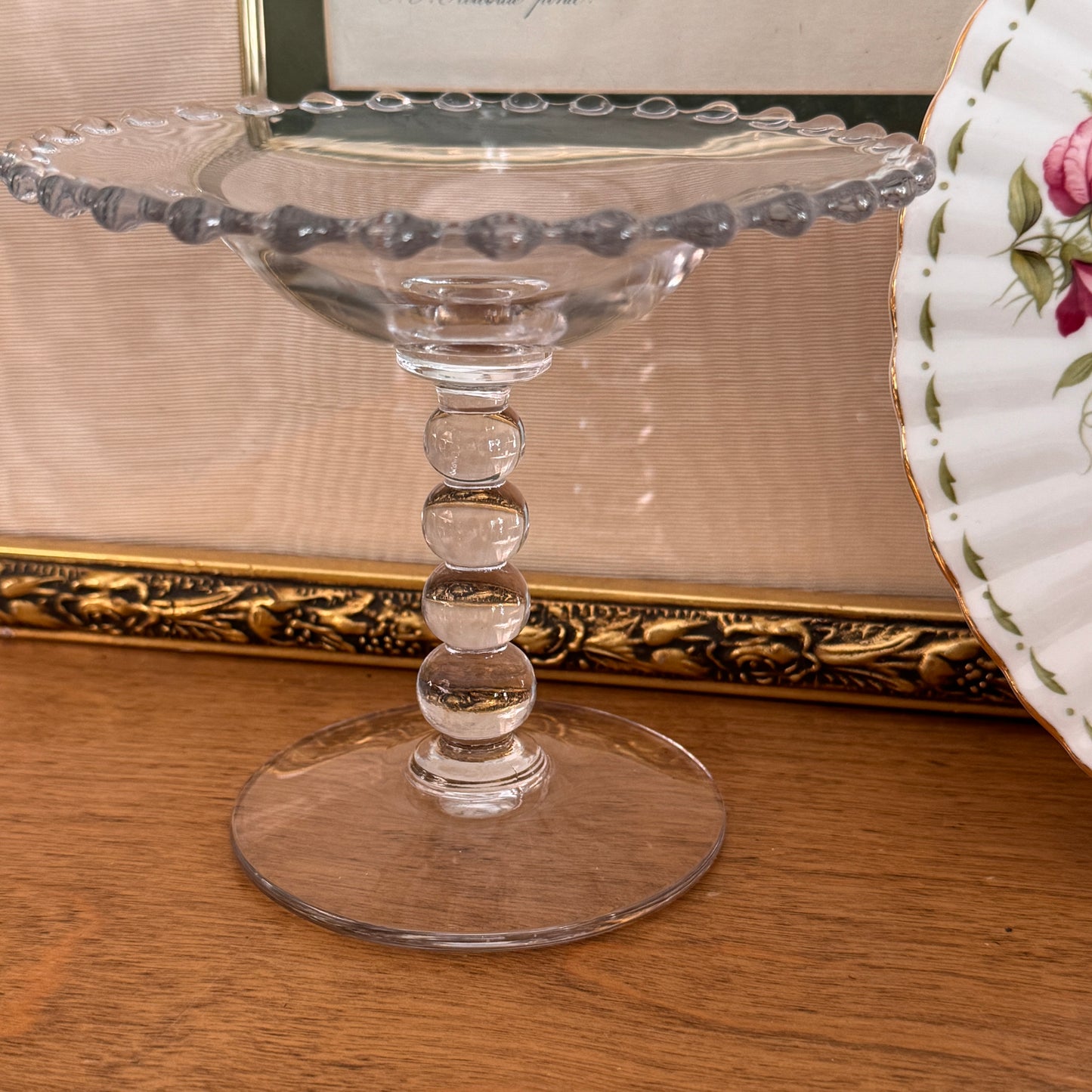 Imperial Glass Round Candlewick Compote