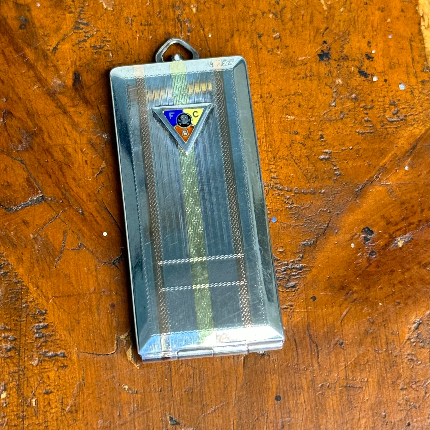 Antique Knights of Pythias Secret Society Sterling Finberg Mfg Co. Card Case