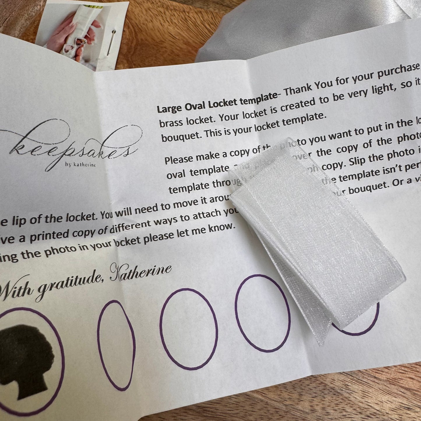 Keepsakes by Katherine Locket & Angel for Wedding Bouquet