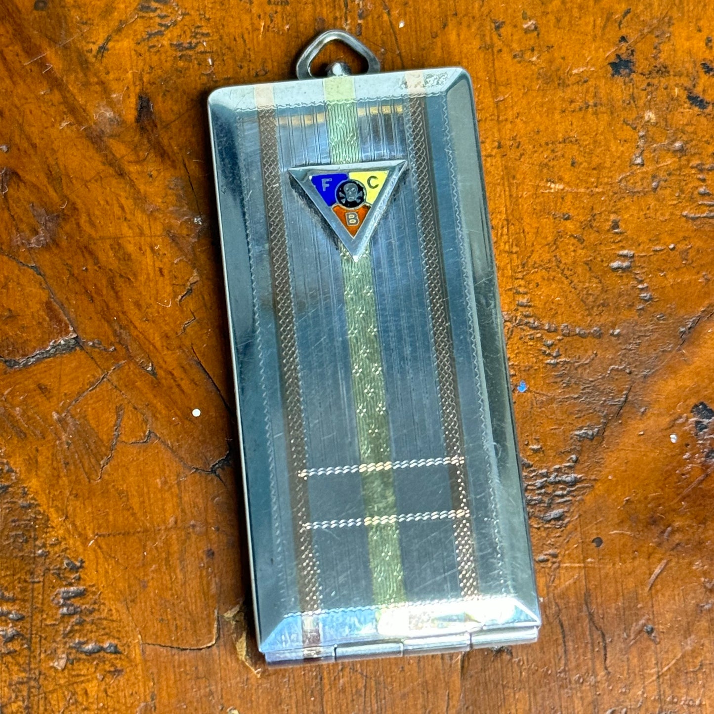 Antique Knights of Pythias Secret Society Sterling Finberg Mfg Co. Card Case