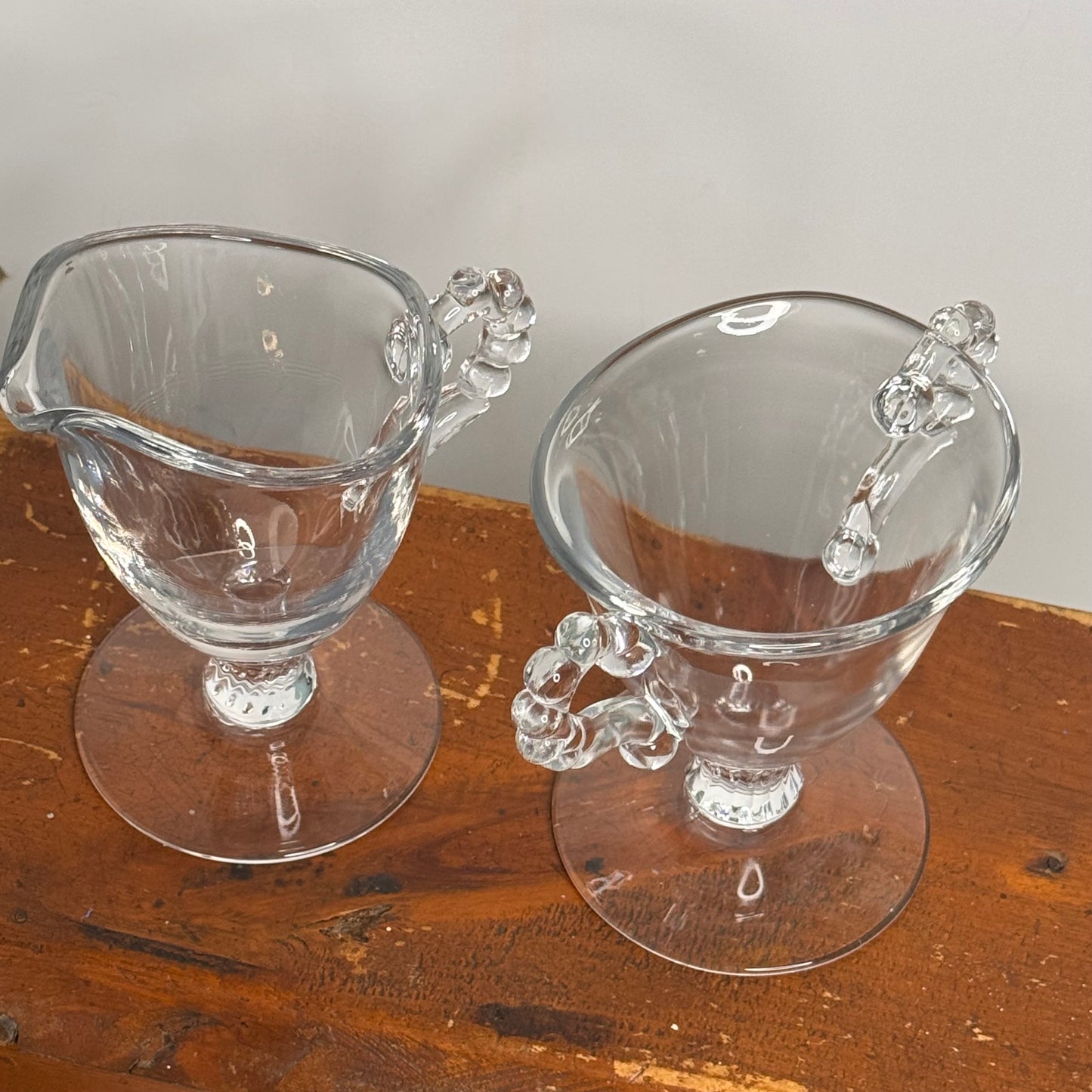 Imperial Glass Candlewick Pedestal Cream & Open Sugar