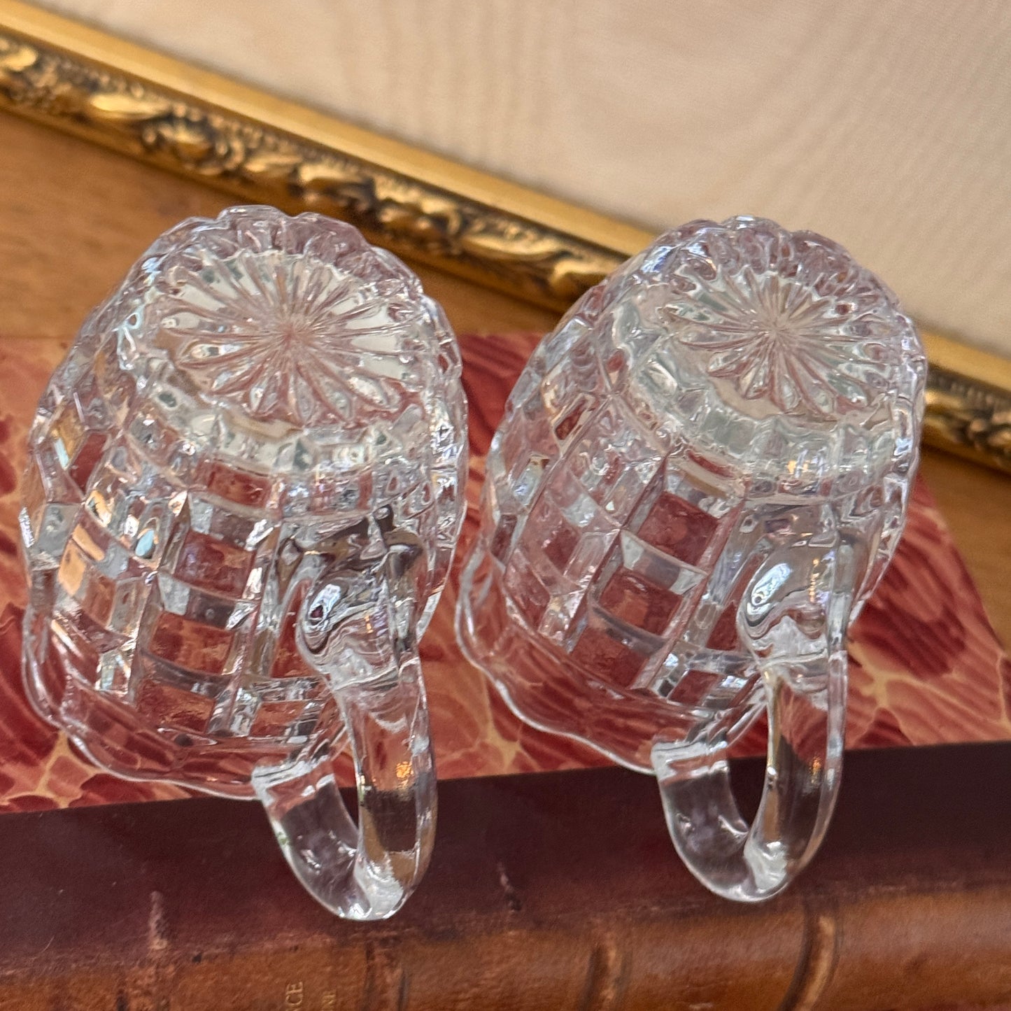 Two Antique George Duncan & Sons Block Individual Creamers