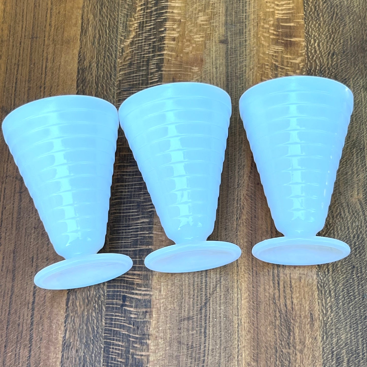 Indiana Constellation Milk Glass Goblet & Three Moderntone Platonic Glasses