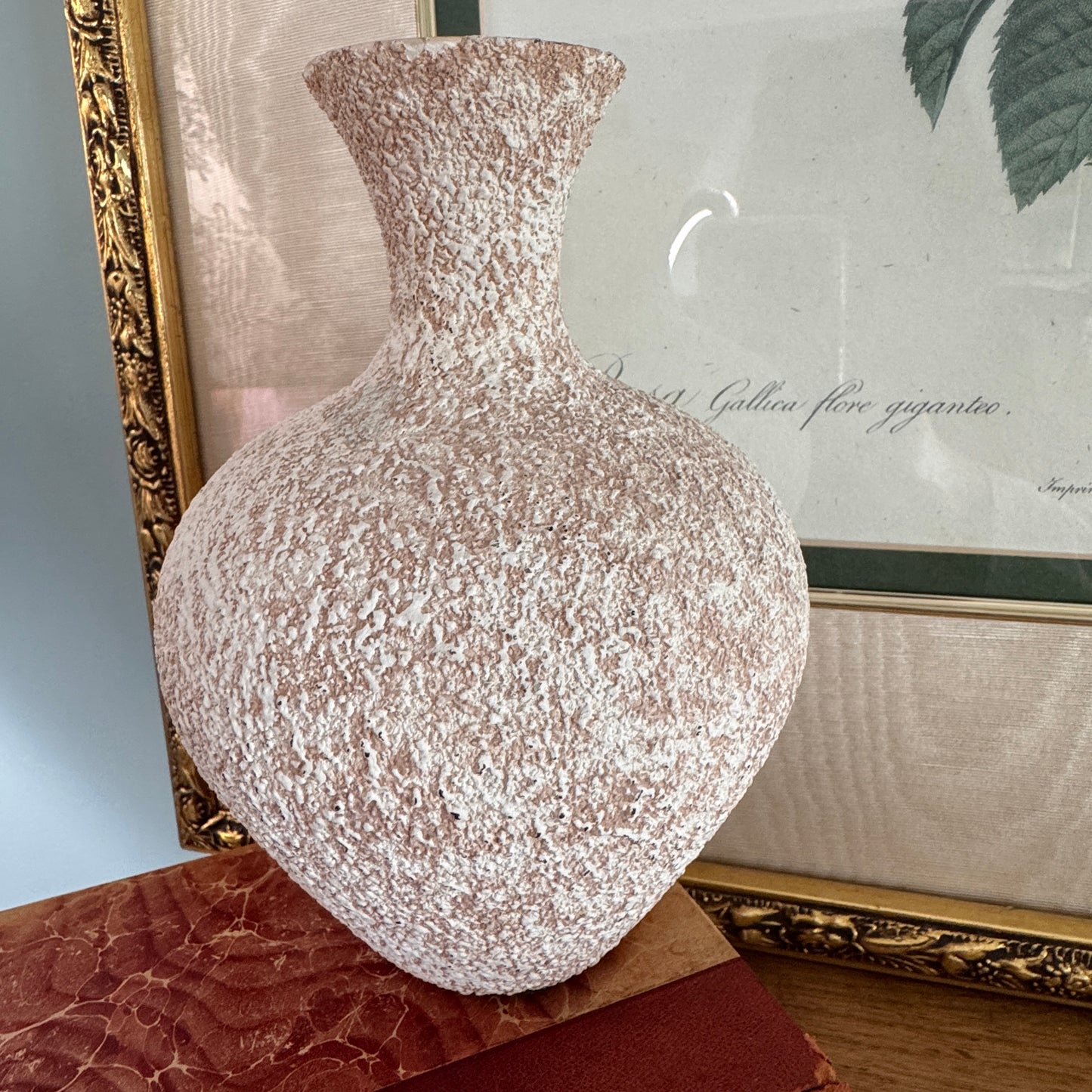 Mid Century Modern Haeger Pottery Textured Soft White Vase