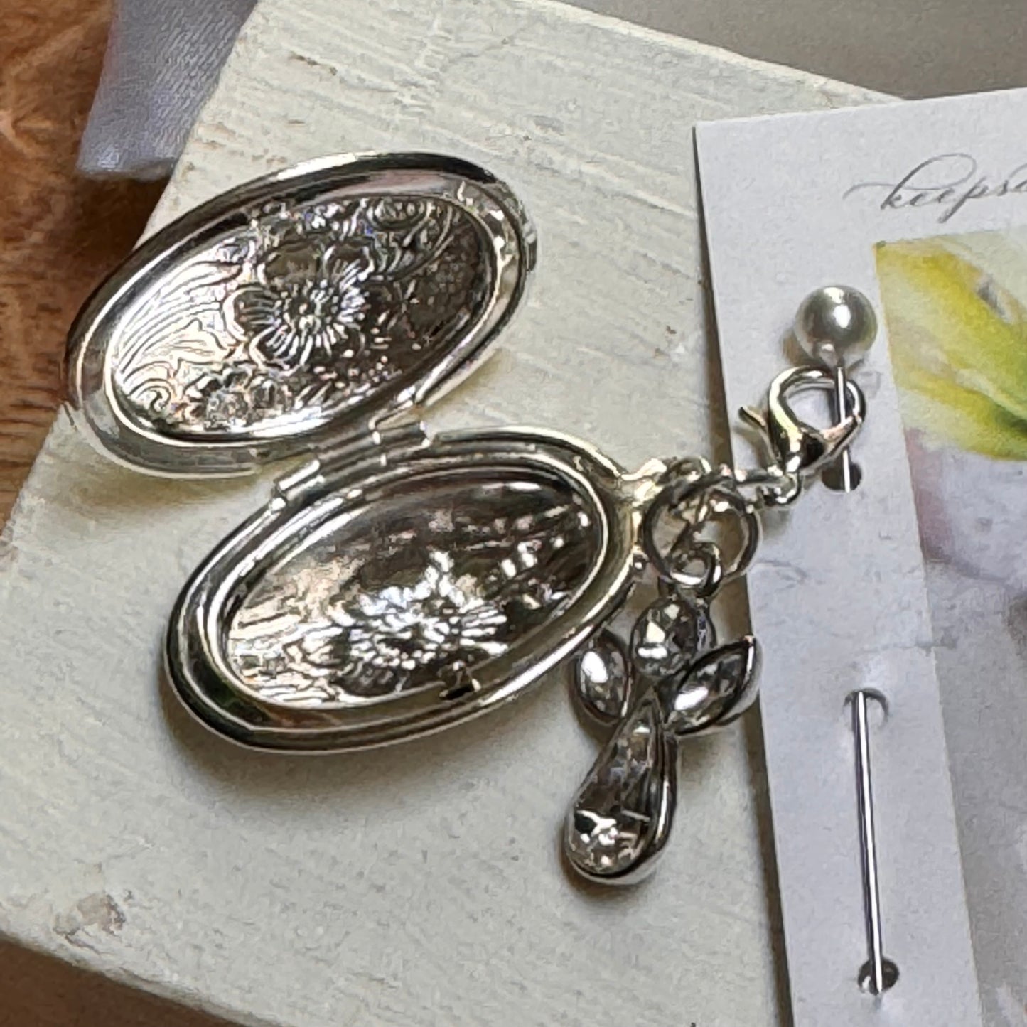 Keepsakes by Katherine Locket & Angel for Wedding Bouquet