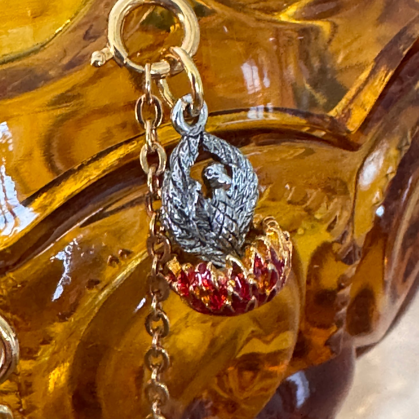 Joan Rivers Faberge Charm Enamel Egg Necklace 52 Charms