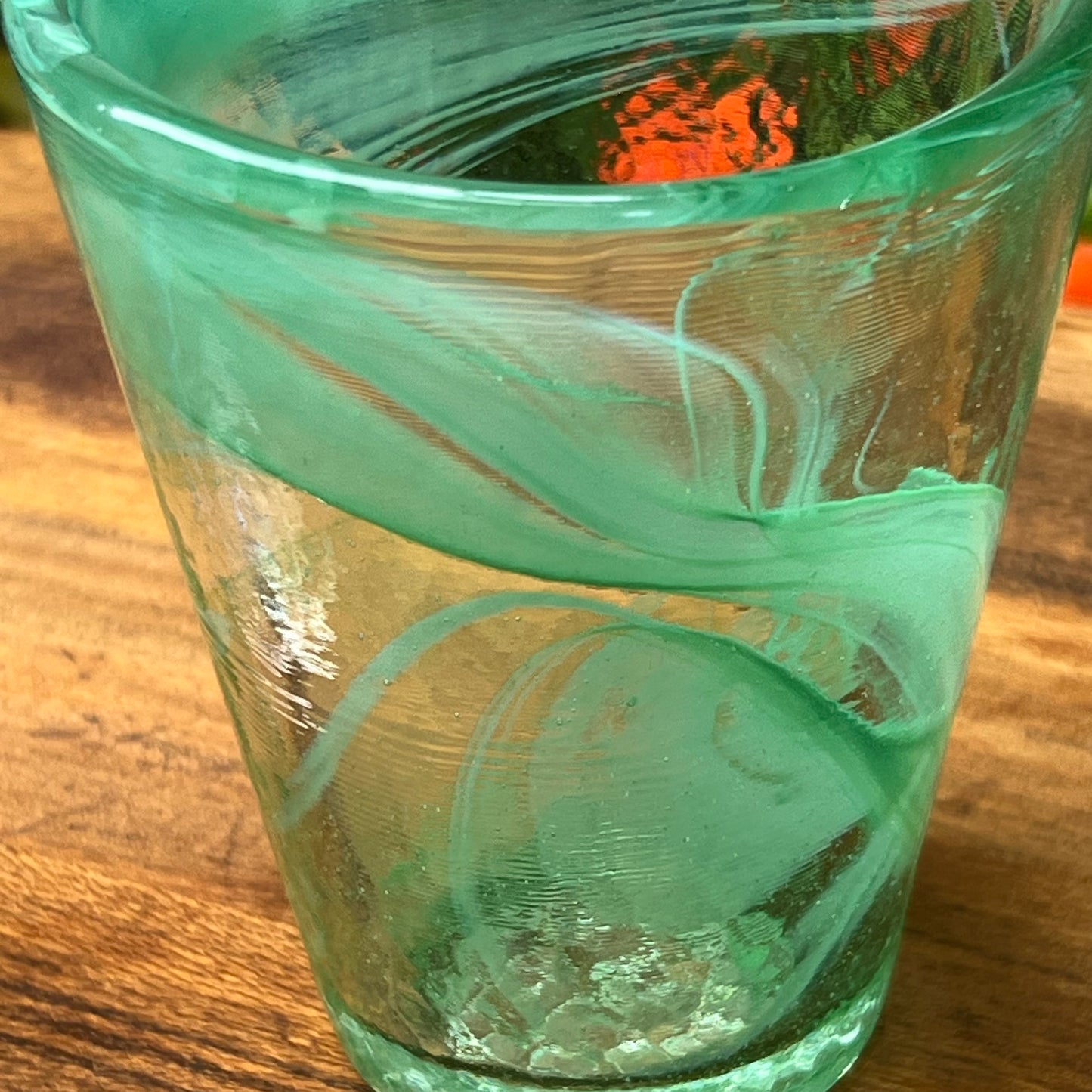 Two Kosta Boda Ulrica Hydman Vallien Soft White and Soft Green Tumblers