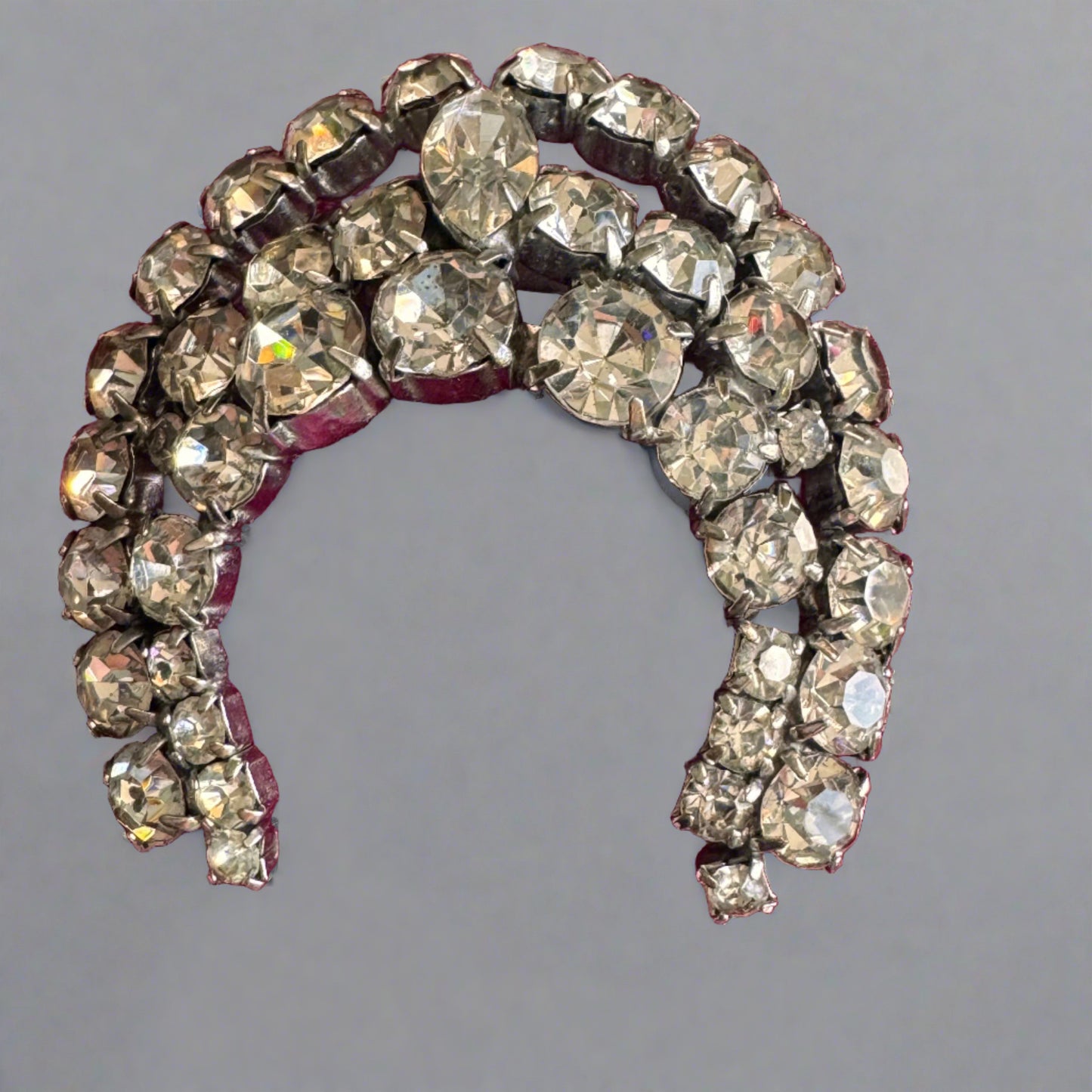 Vintage Rhinestone Tiara Pin