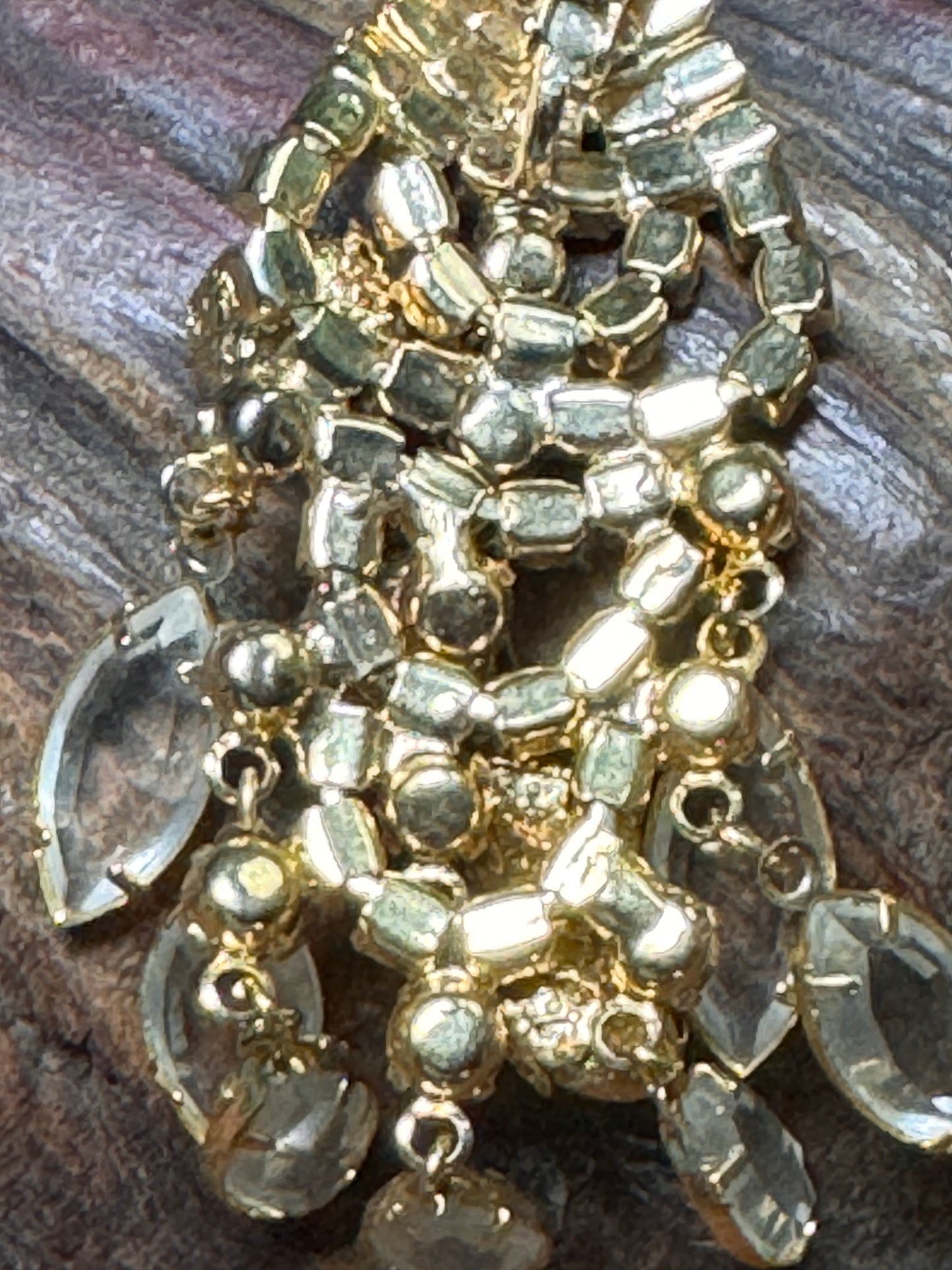 Vintage Juliana D & E Waterfall Rhinestone & Beaded Earrings