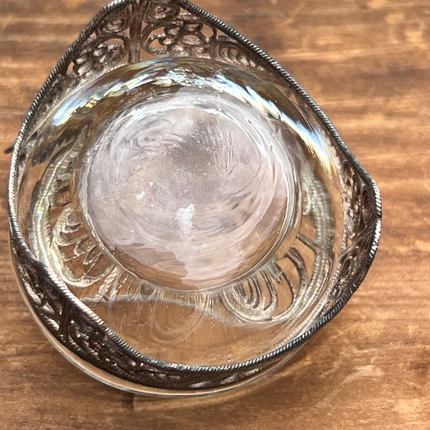 Vintage Russian Chair Shaped Filigree Open Salt & Spoon