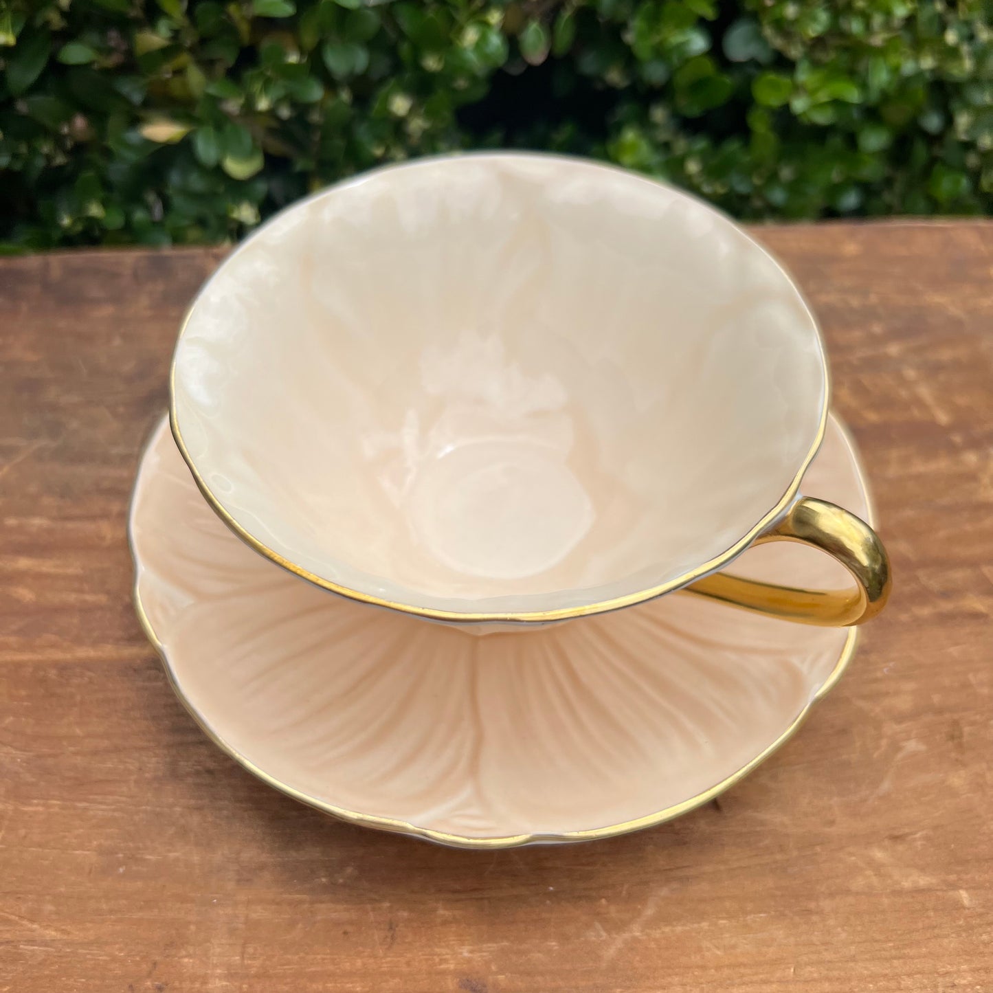 Vintage Aynsley Apricot Oleander Tea Cup & Saucer