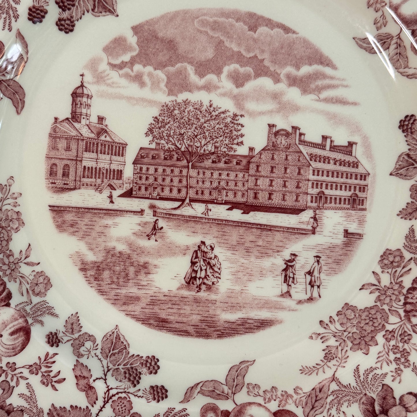 8 Vintage Wedgwood Harvard University Pink Dinner Plates