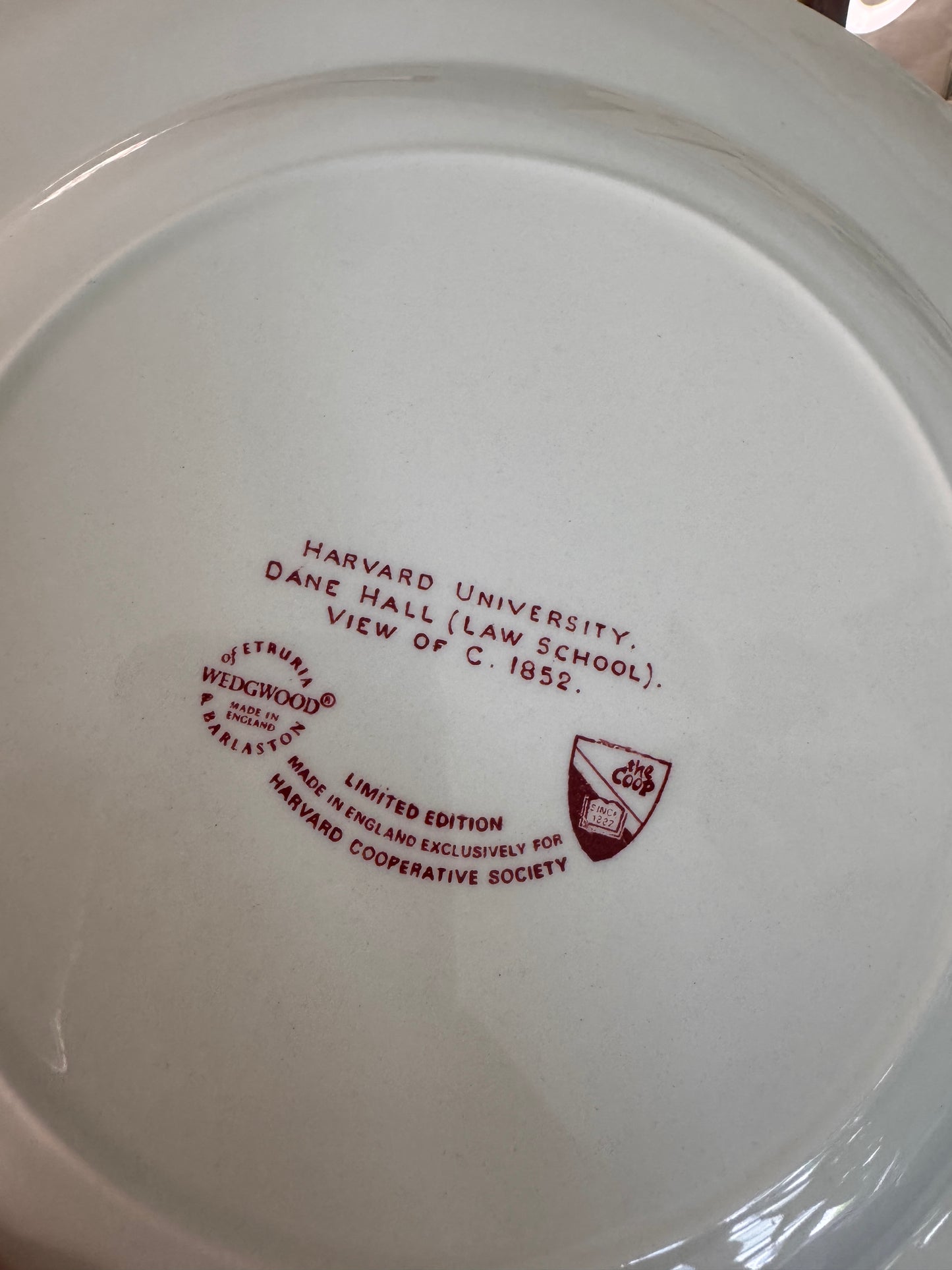 8 Vintage Wedgwood Harvard University Pink Dinner Plates