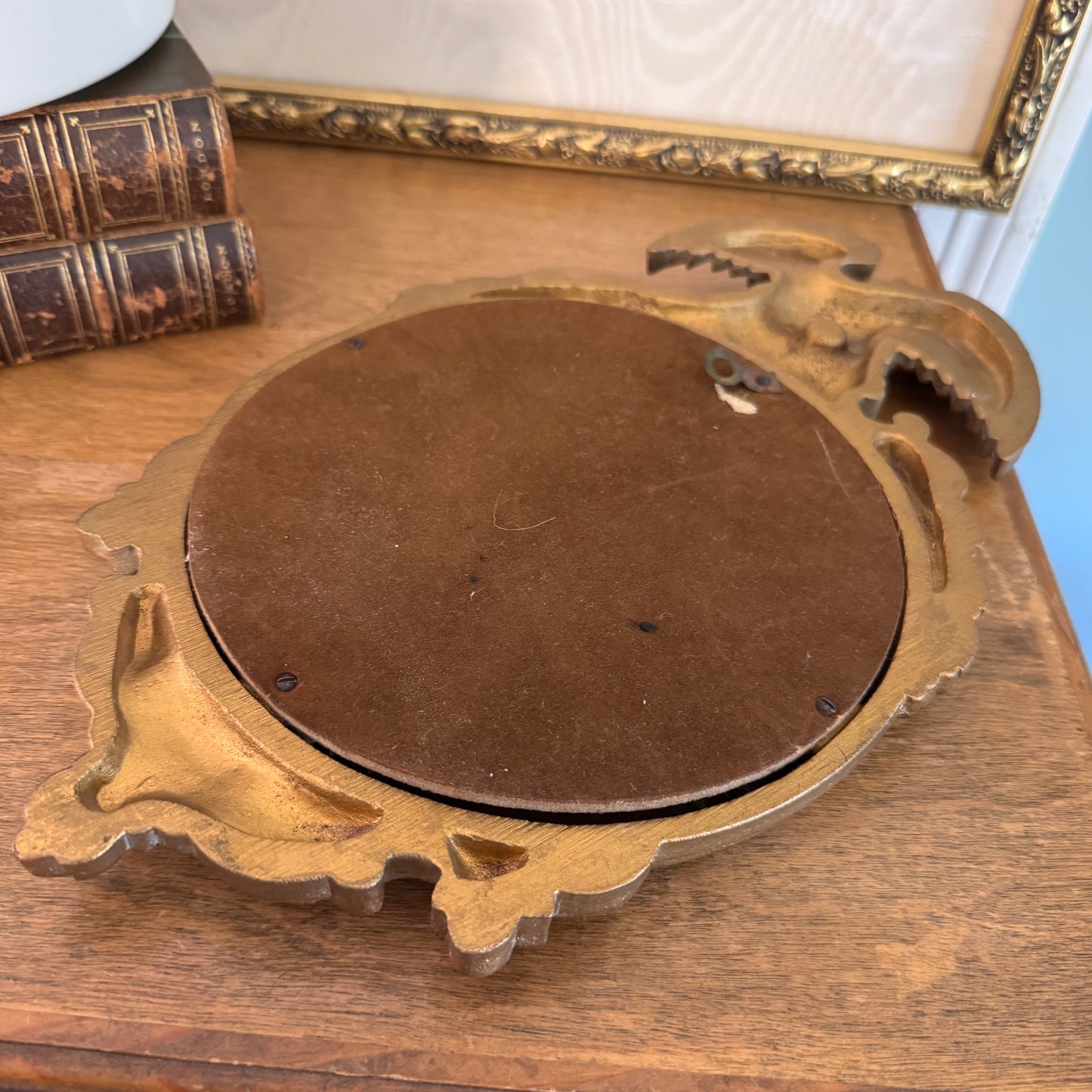 Syracuse Ornamental Syroco Gilt Federal Eagle Mirror