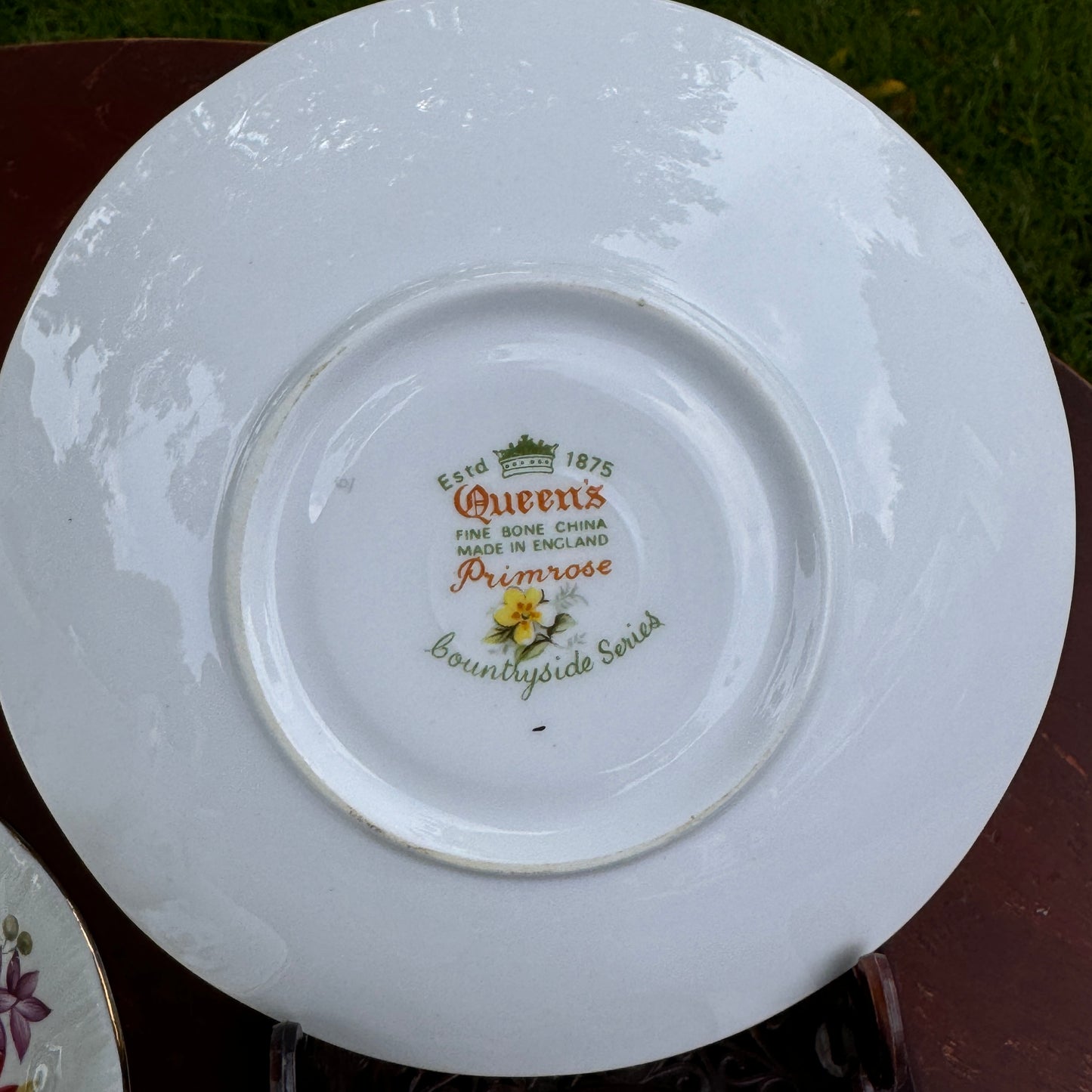 Two English Tea Cups & Saucers Queen's Primrose Countryside Series & Paragon Flower Festival