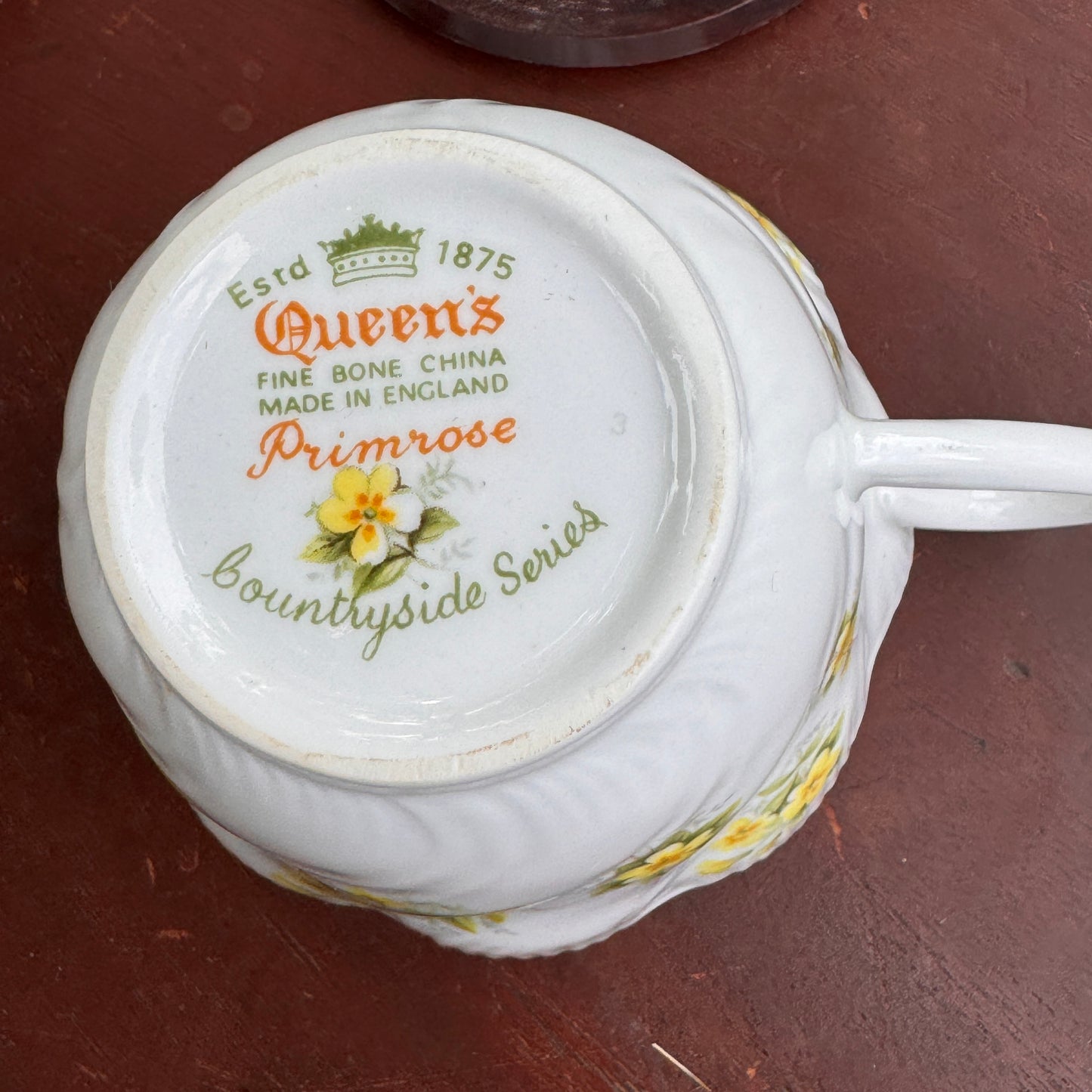 Two English Tea Cups & Saucers Queen's Primrose Countryside Series & Paragon Flower Festival