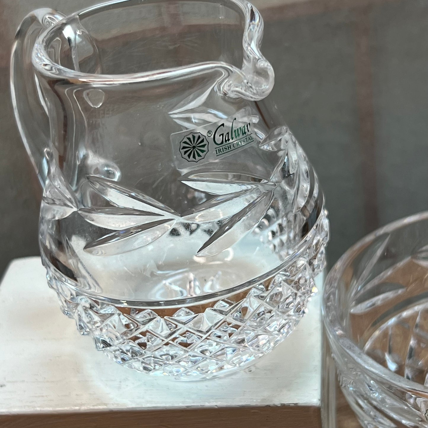 Galway Irish Crystal Creamer & Open Sugar Bowl