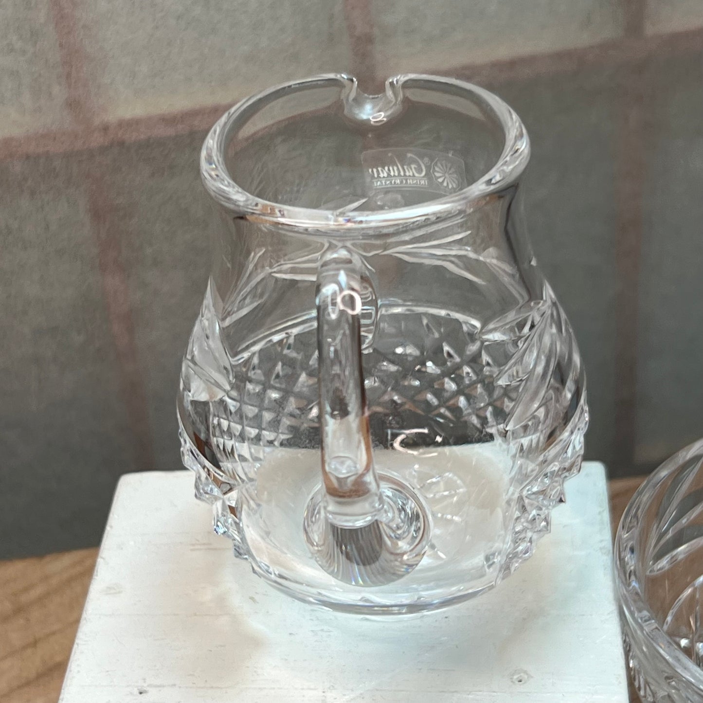 Galway Irish Crystal Creamer & Open Sugar Bowl