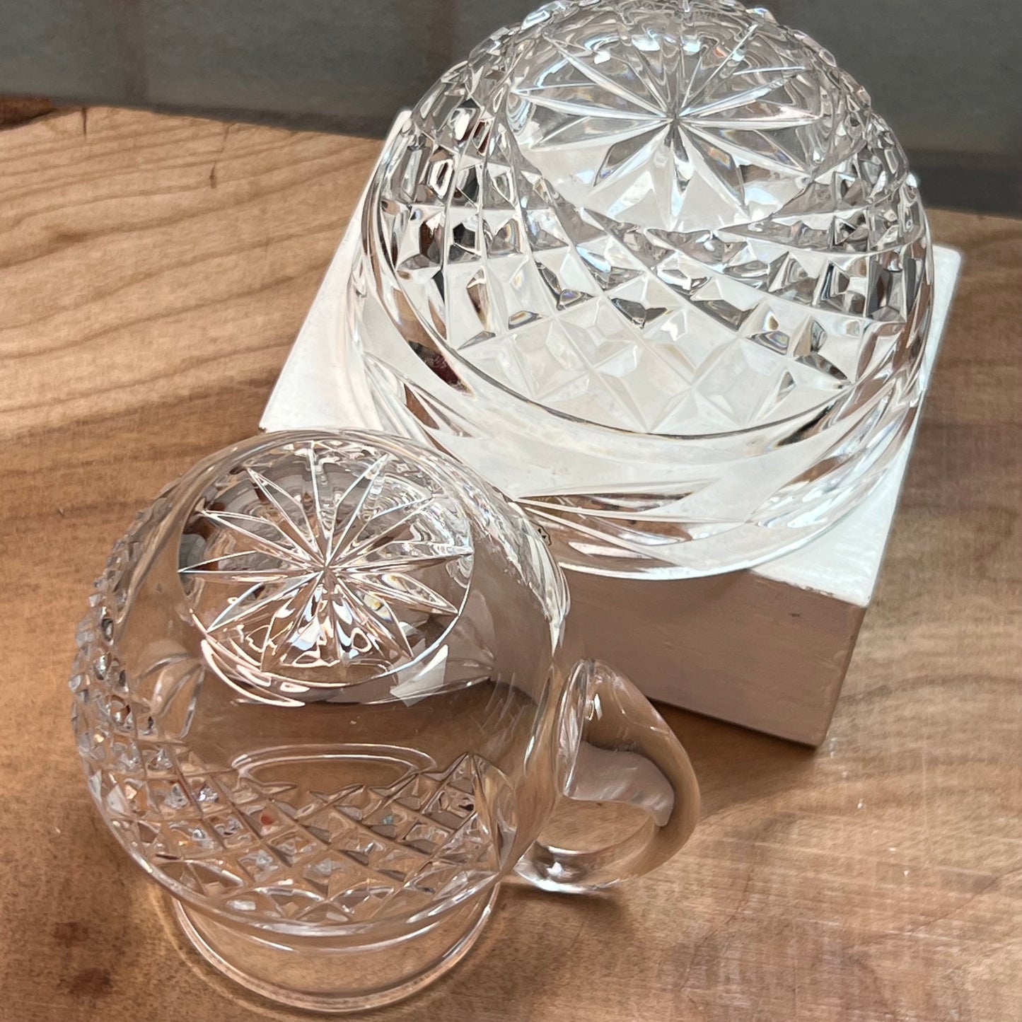 Galway Irish Crystal Creamer & Open Sugar Bowl