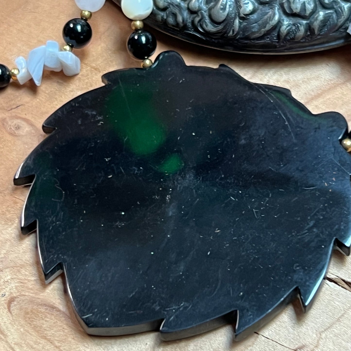 Lee Sands Semi-Precious Gemstone Lion Necklace