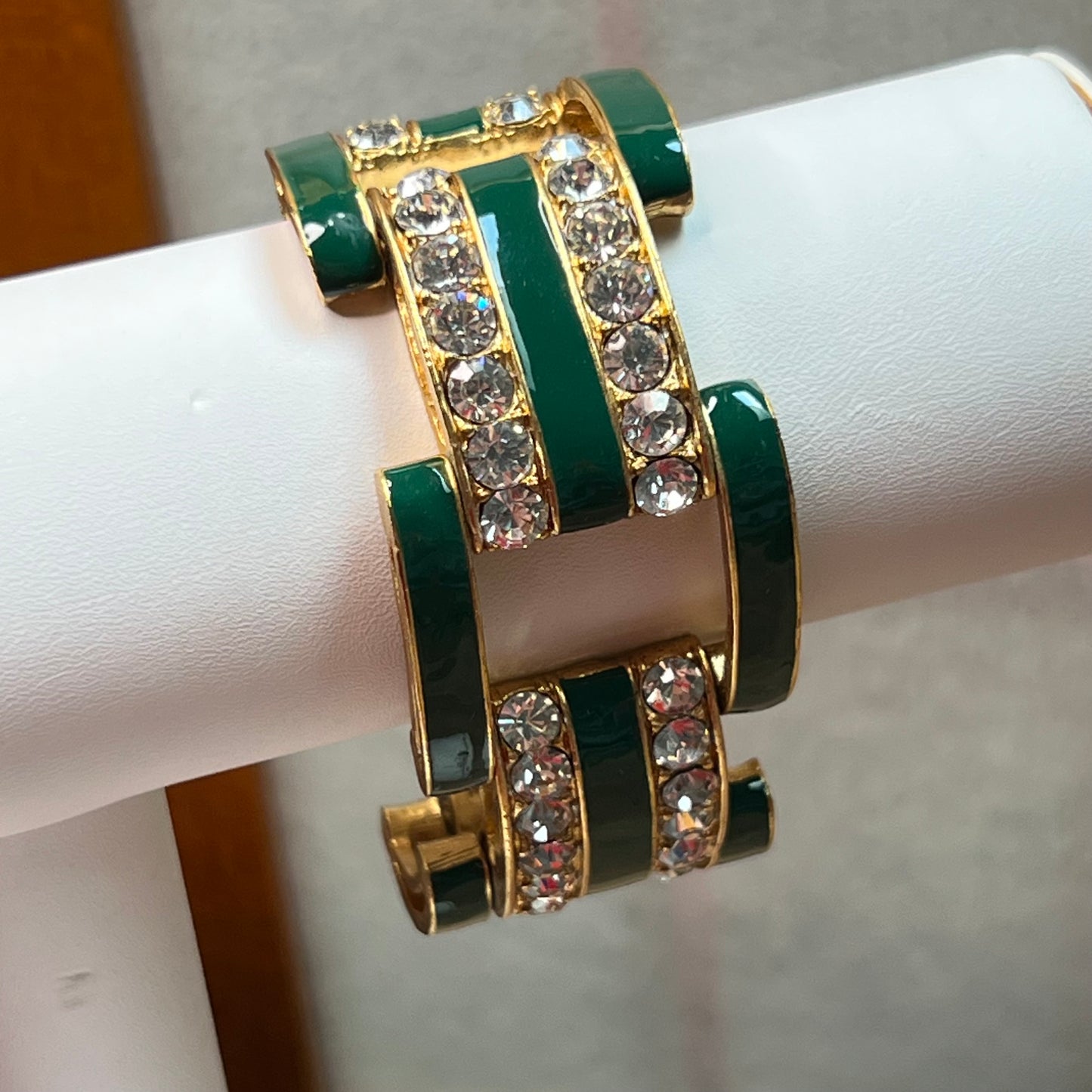 J Crew Enamel & Rhinestone Linked Bracelet