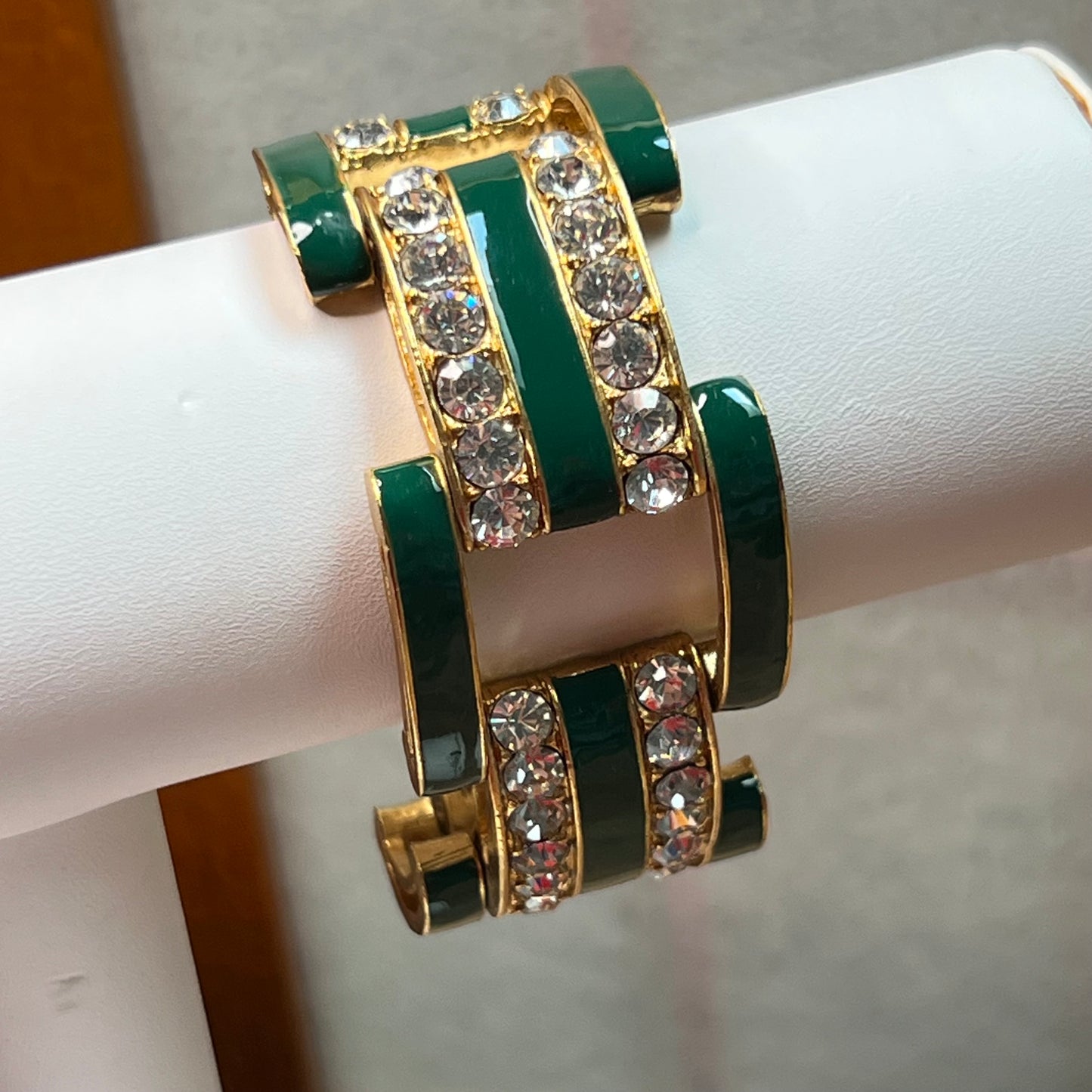 J Crew Enamel & Rhinestone Linked Bracelet