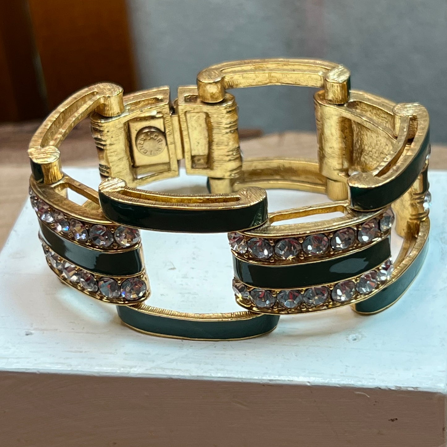 J Crew Enamel & Rhinestone Linked Bracelet