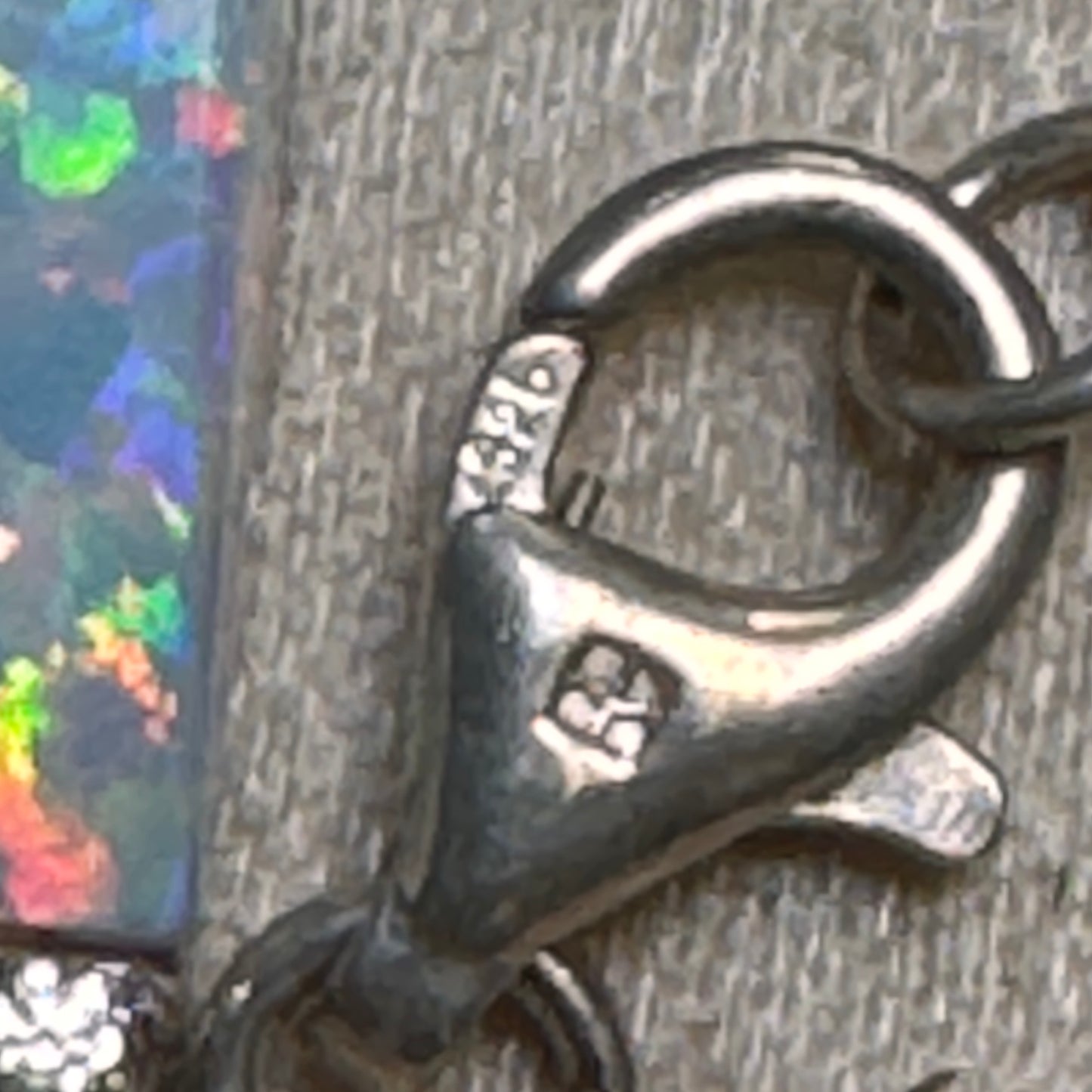 Sterling Silver Lab Created Opal, White Sapphire Wrapped Cross Pendant Necklace