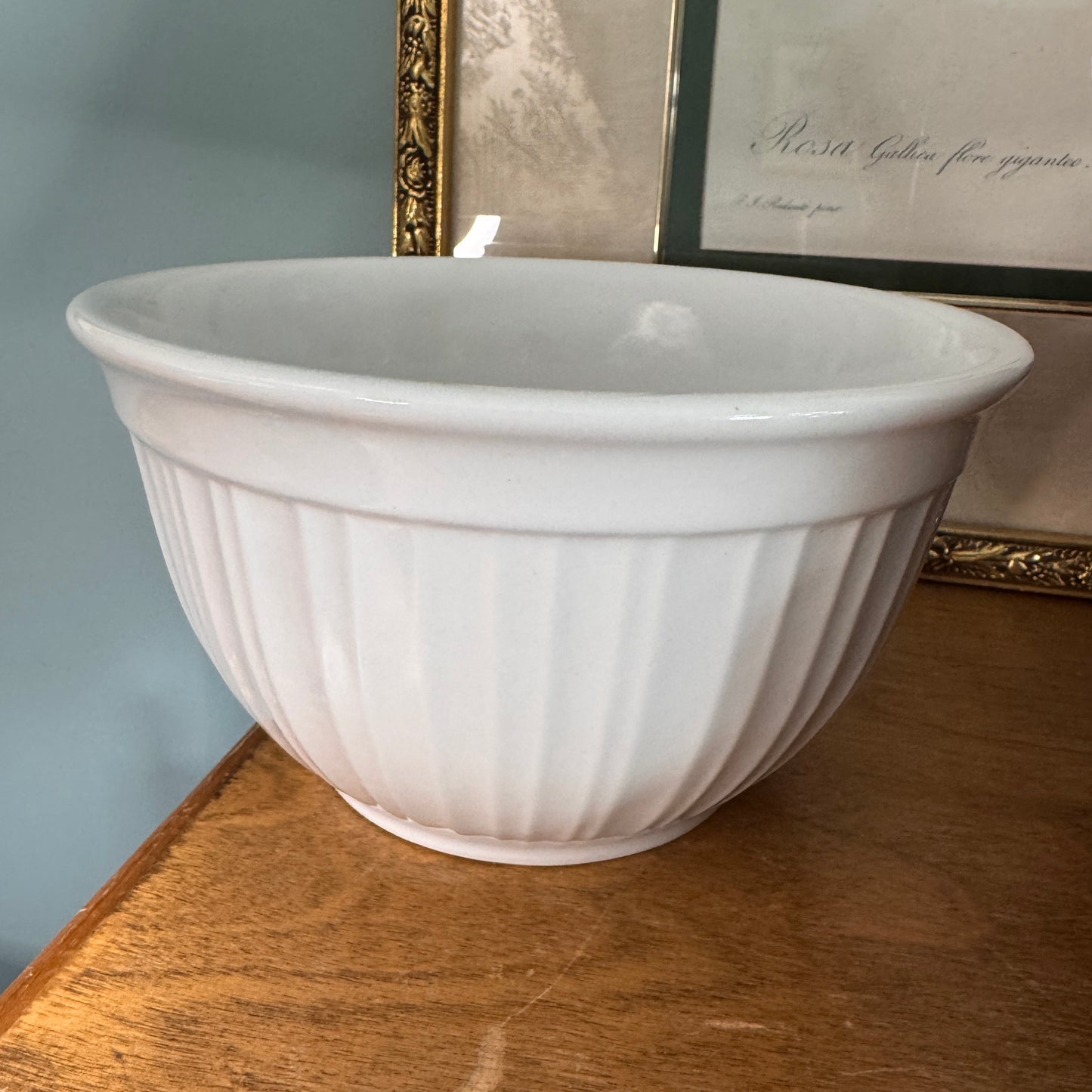Two Corning French White 8" Mixing Bowls