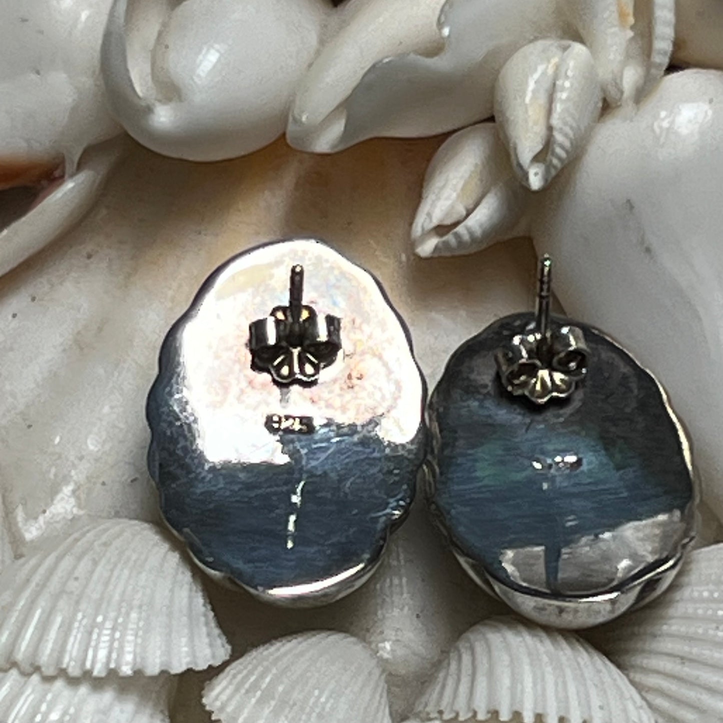 Vintage Sterling Silver Modern Looking Earrings