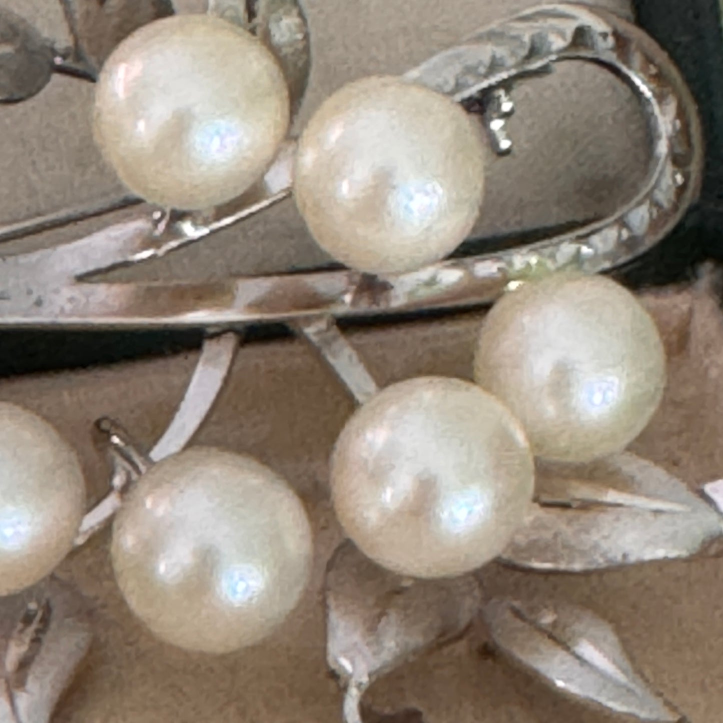 Vintage 850 Silver and Cultured Pearl Pin