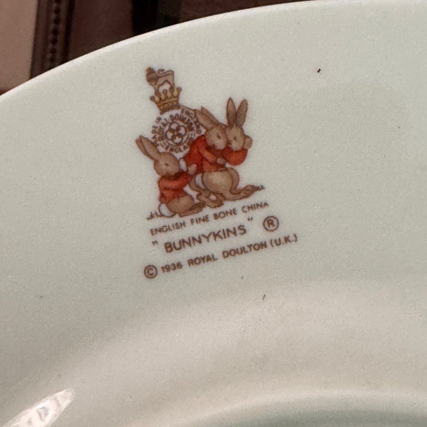 Royal Doulton English Bone China The Bunnykins Teaching Clock