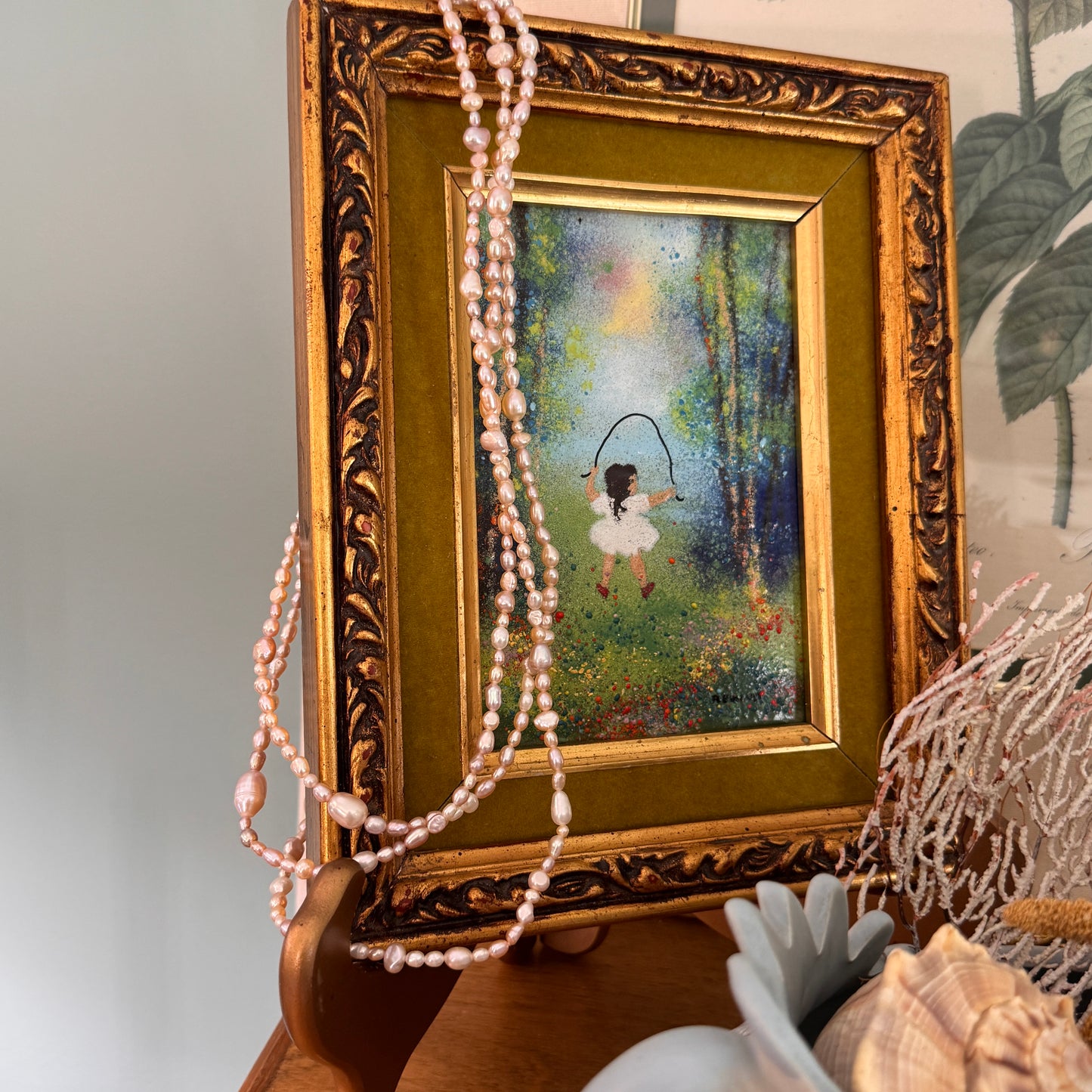 Vintage 72" Pink Freshwater Pearl Endless Necklace