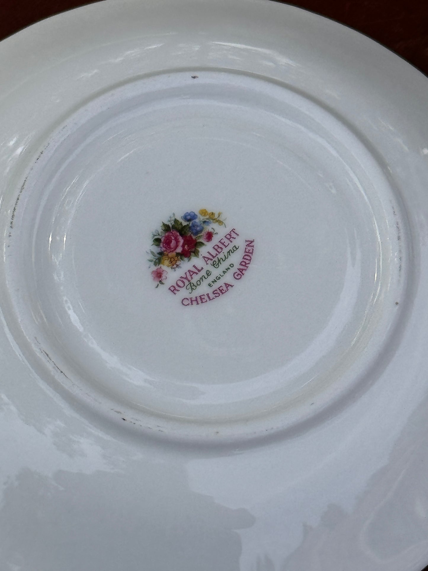 Vintage Royal Albert Chelsea Garden Bone China Tea Cup, Saucer and Dessert Plate