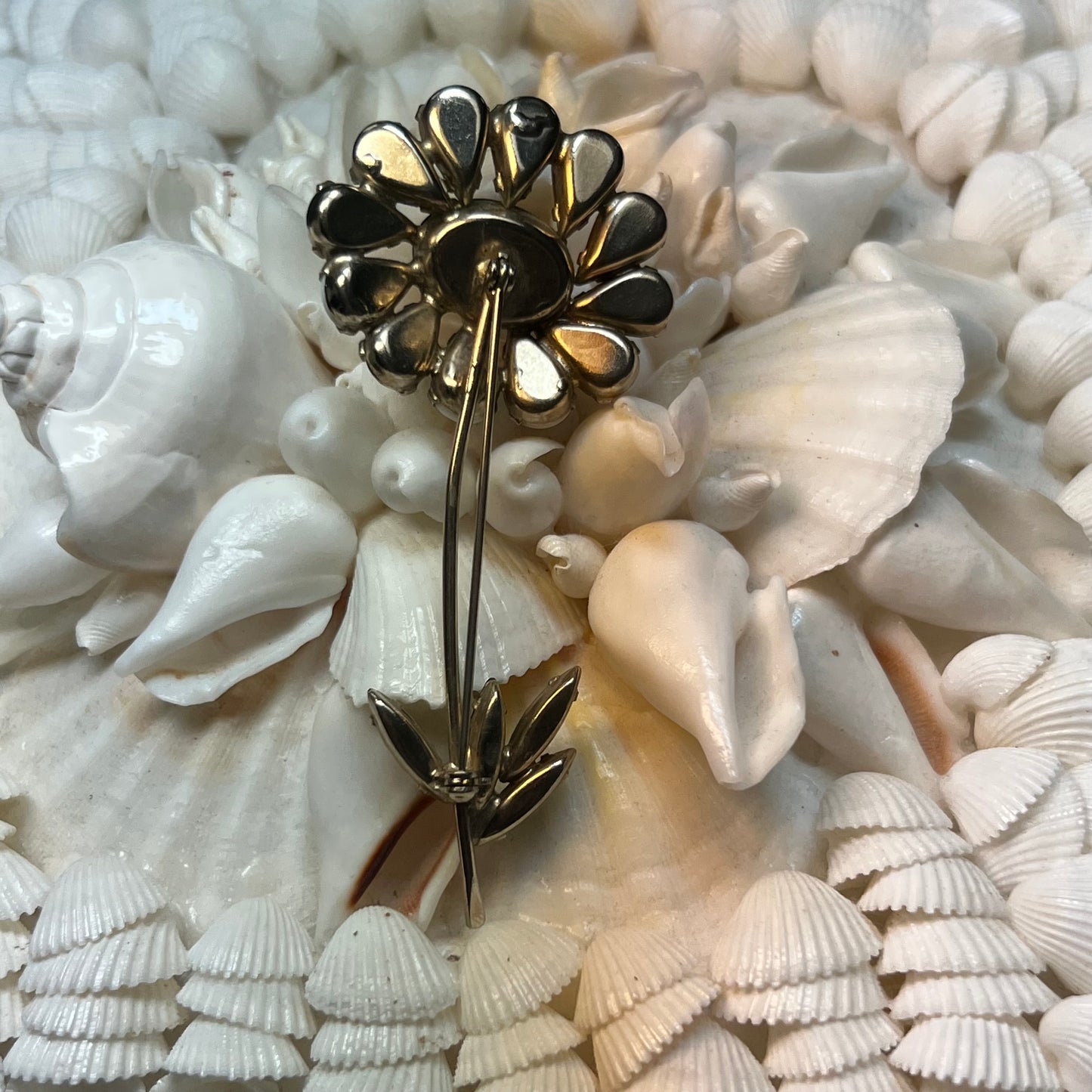 Showstopping Vintage Rhinestone Flower Pin