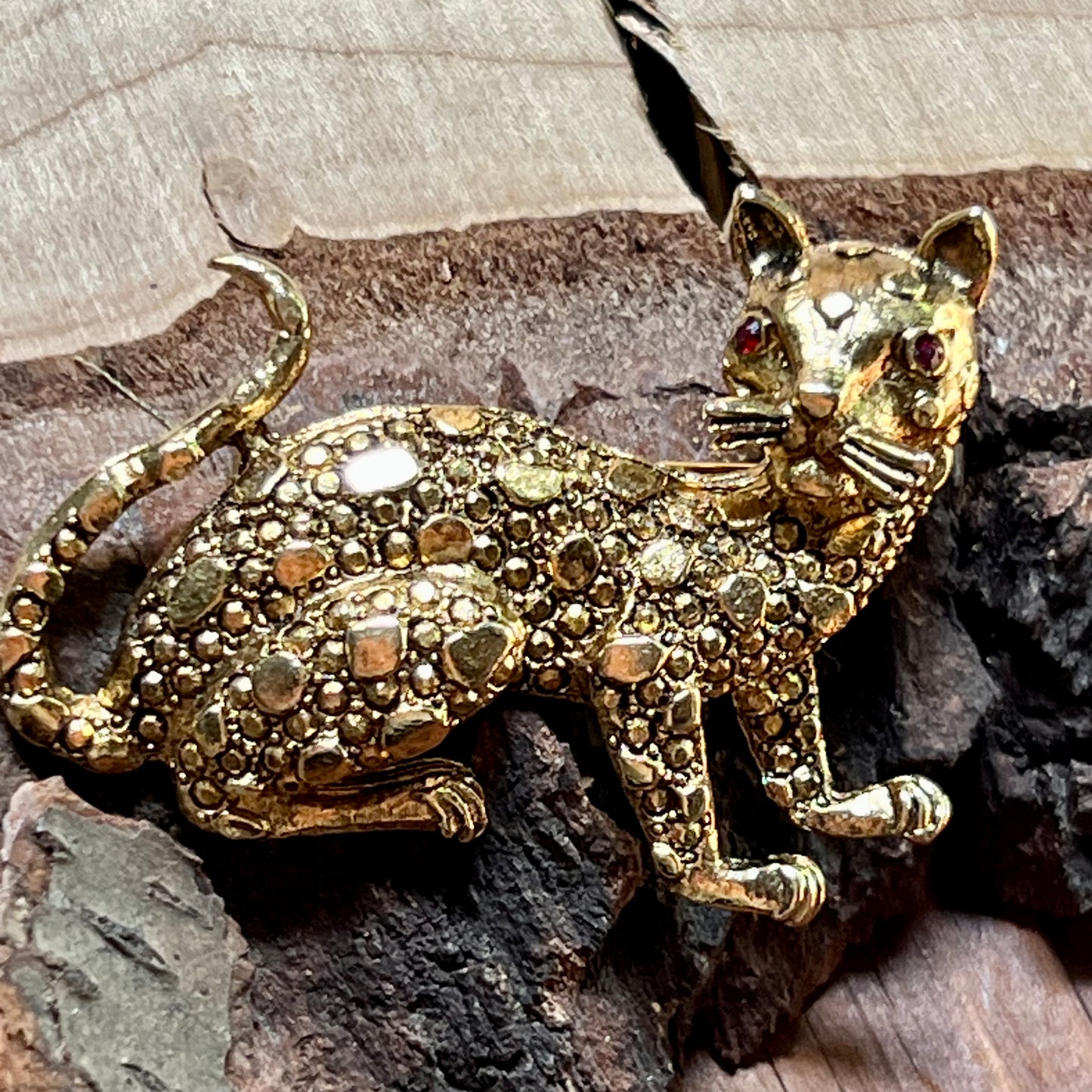 Vintage Spotted Jaguar Pin