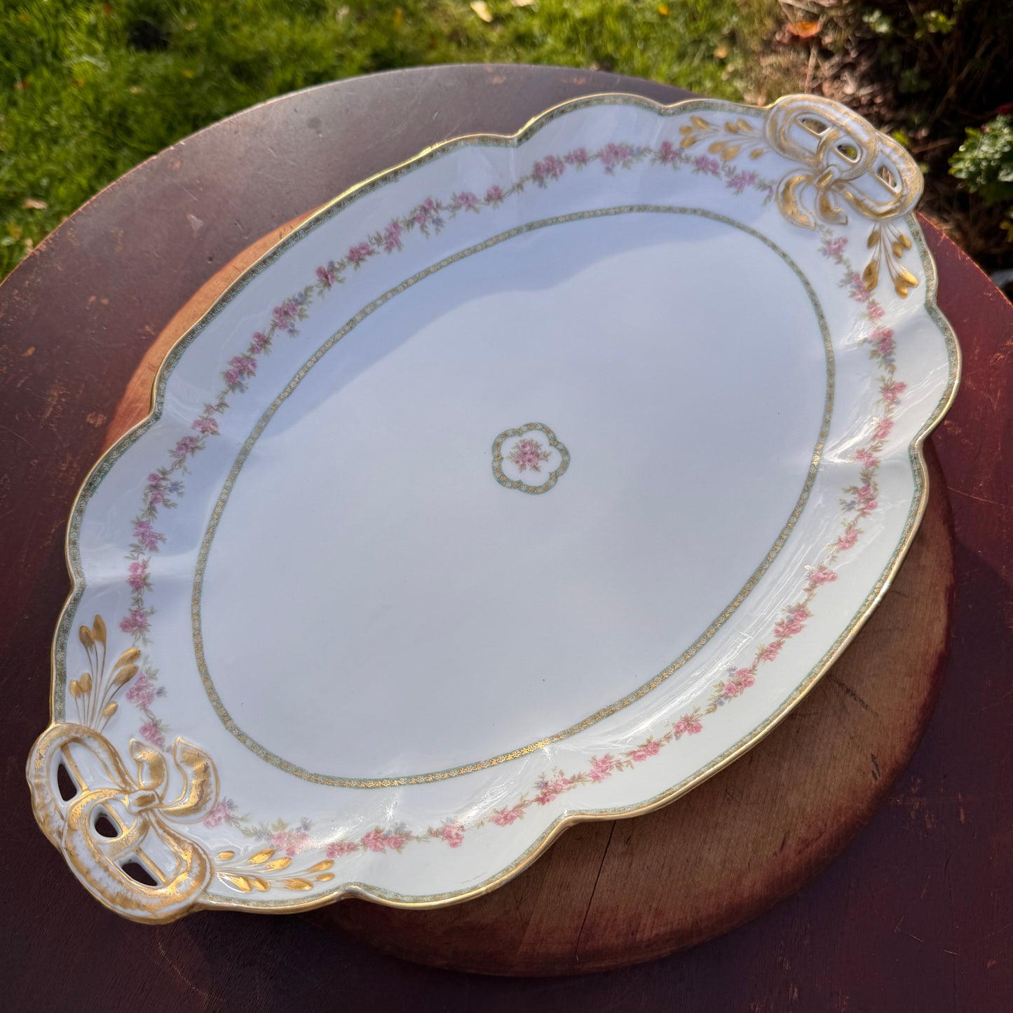 Charles Field Haviland Limoges Schleiger 400 Double Handled French Serving Dish