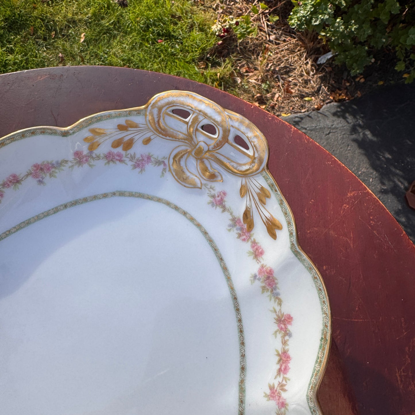 Charles Field Haviland Limoges Schleiger 400 Double Handled French Serving Dish